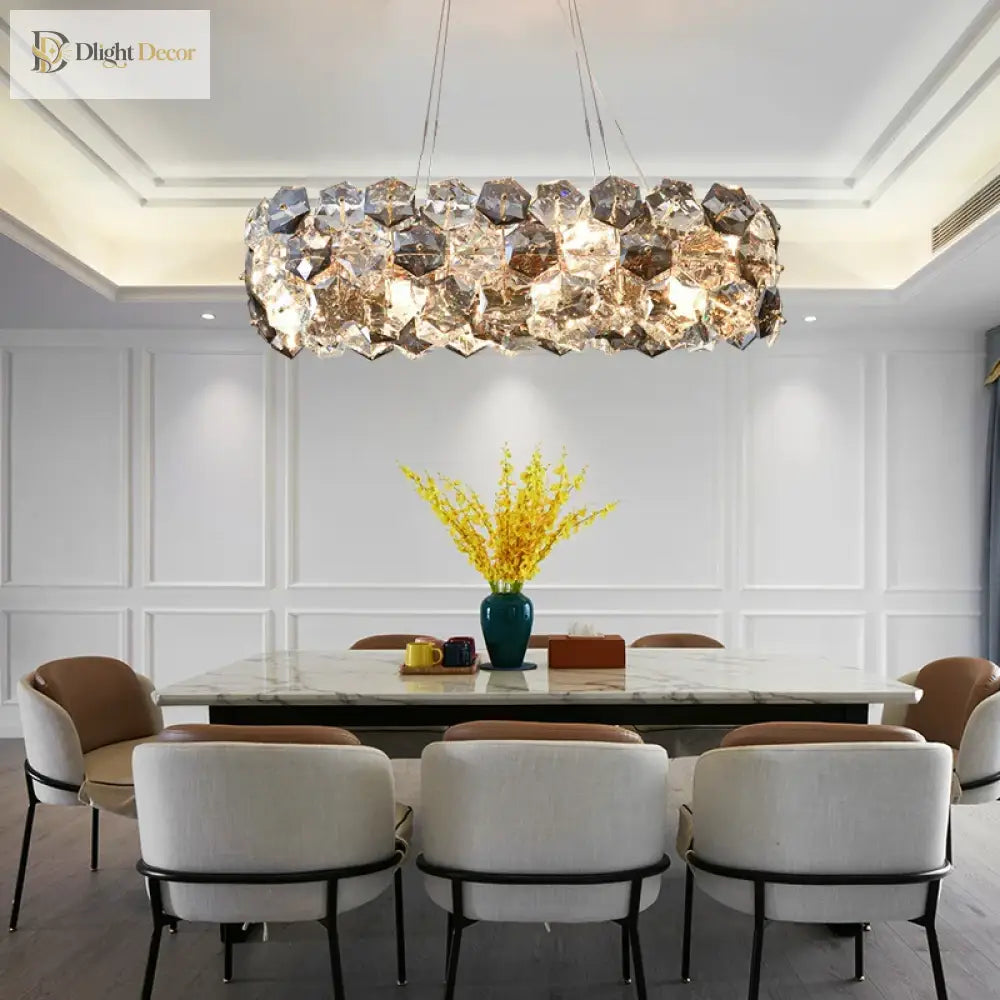 Post Modern Crystal Chandelier | Dining Room Home Lighting