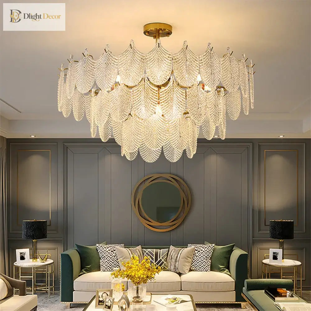 Postmodern Glass Chandelier | Modern Dining Room Lighting