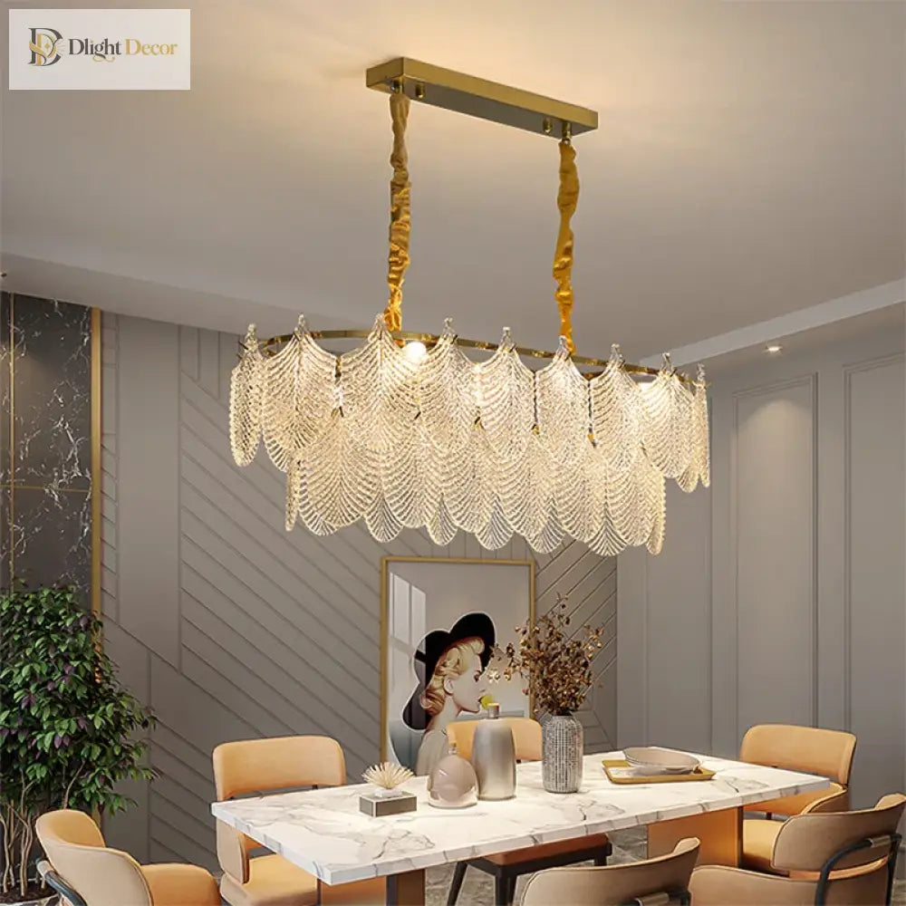 Postmodern Glass Chandelier | Modern Dining Room Lighting