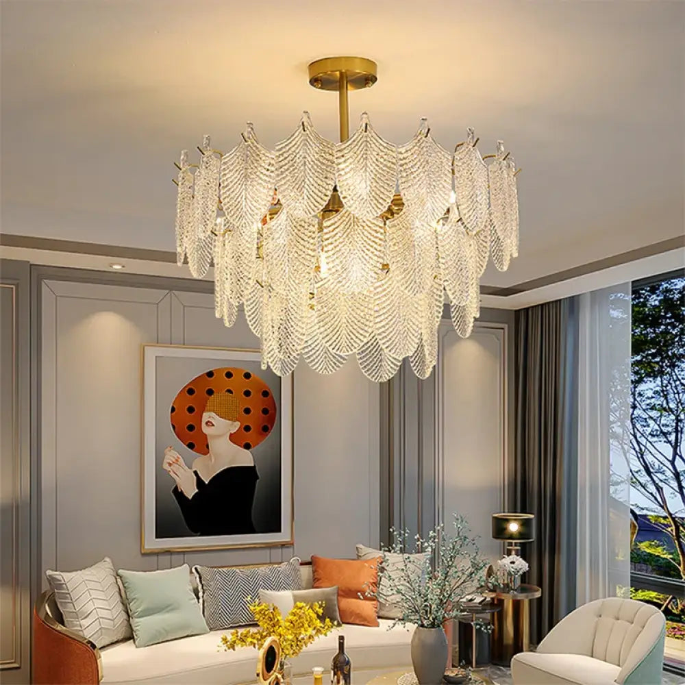 Postmodern Glass Chandelier | Modern Dining Room Lighting