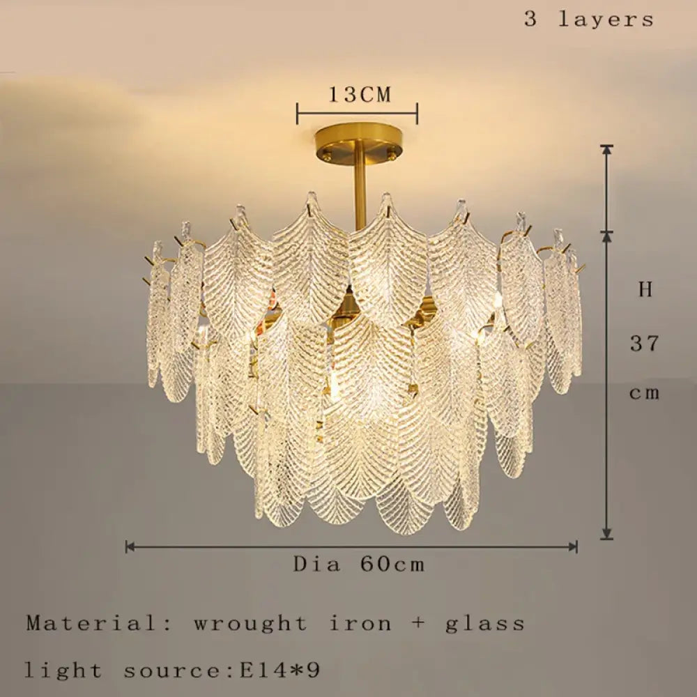 Postmodern Glass Chandelier | Modern Dining Room Lighting