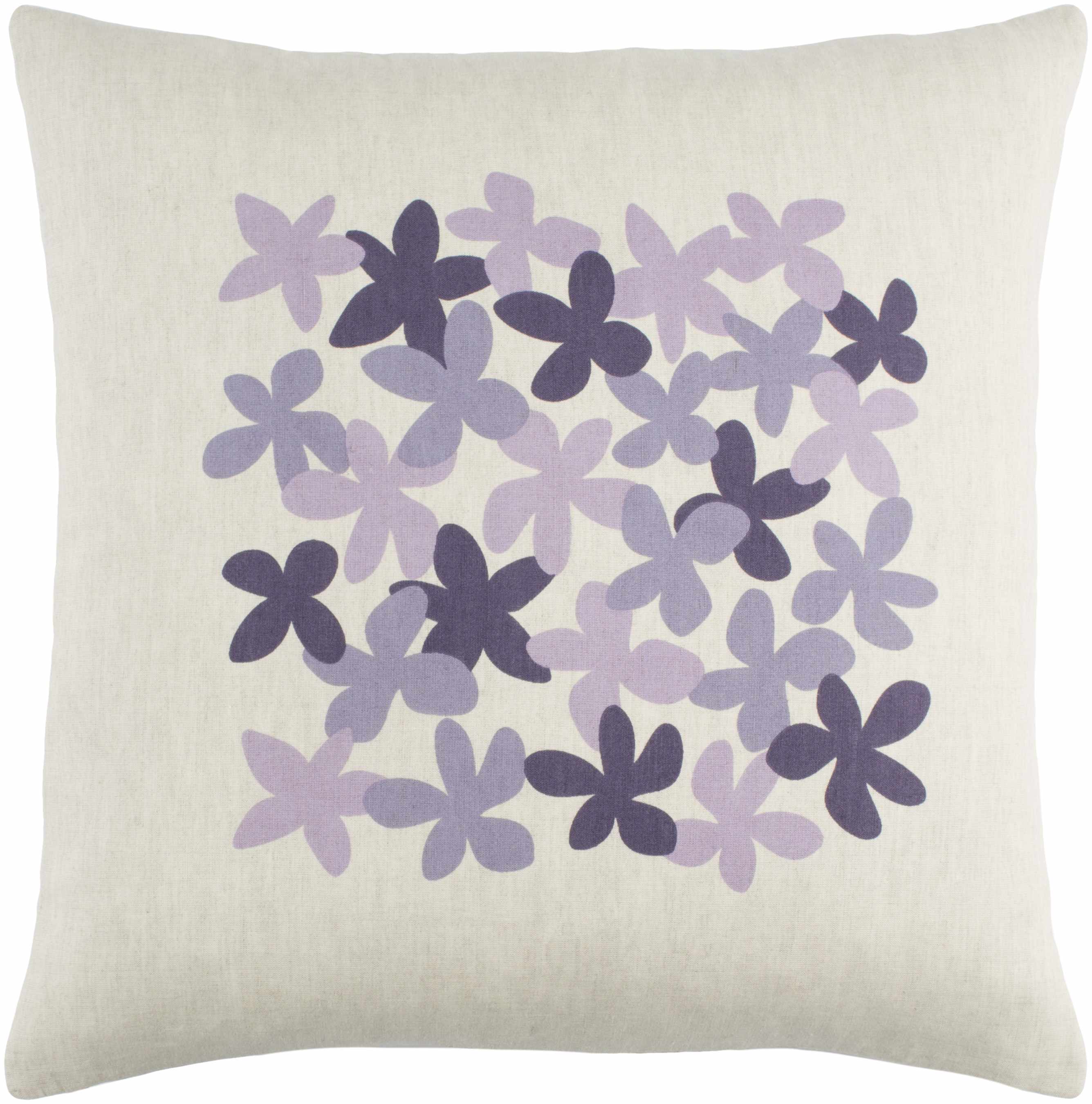 Appledore Purple Floral Pattern Throw Pillow - Clearance-0