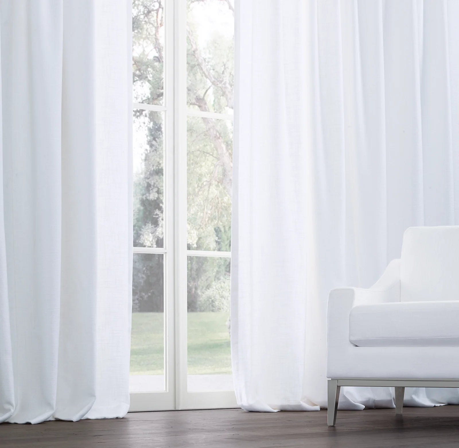 Euro Pinch Pleated Linen Curtains | Organic Italian Textured Weave | Light Filtering or Blackout-1