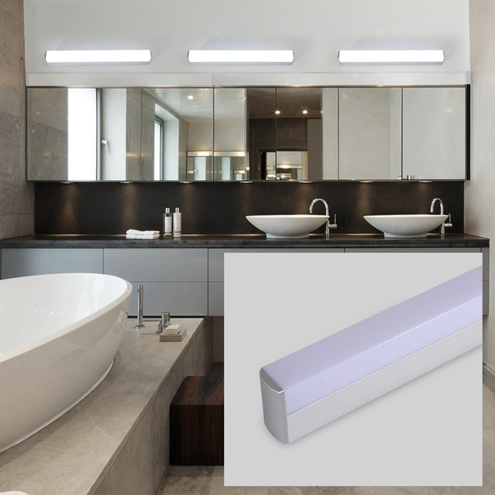 Modern Led Mirror Light 12W 16W 22W Waterproof Wall Lamp Fixture AC 220V Acrylic Wall Mounted Bathroom Lighting-4