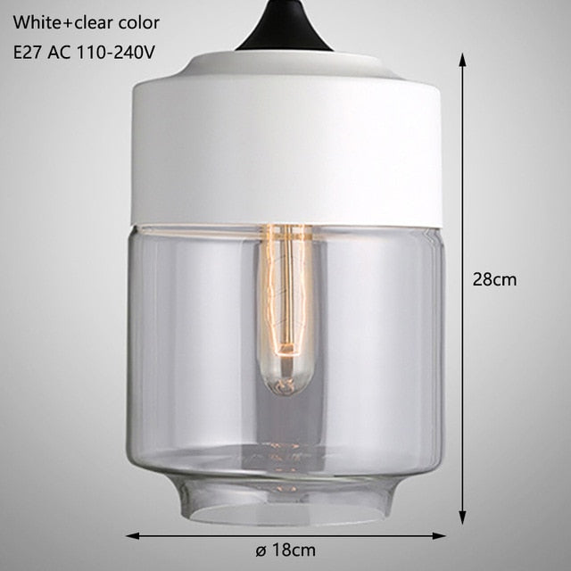 Nordic Modern loft hanging Glass Pendant Lamp Fixtures E27 E26 LED Pendant lights for Kitchen Restaurant Bar living room bedroom-7