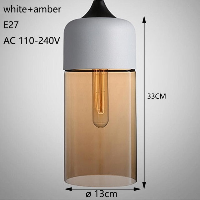 Nordic Modern loft hanging Glass Pendant Lamp Fixtures E27 E26 LED Pendant lights for Kitchen Restaurant Bar living room bedroom-12