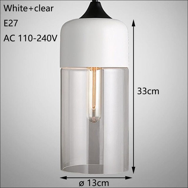 Nordic Modern loft hanging Glass Pendant Lamp Fixtures E27 E26 LED Pendant lights for Kitchen Restaurant Bar living room bedroom-14