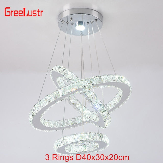 Modern K9 Crystal Led Chandelier Lights Home Lighting Chrome Lustre Chandeliers Ceiling Pendant Fixtures  For Living Room-5