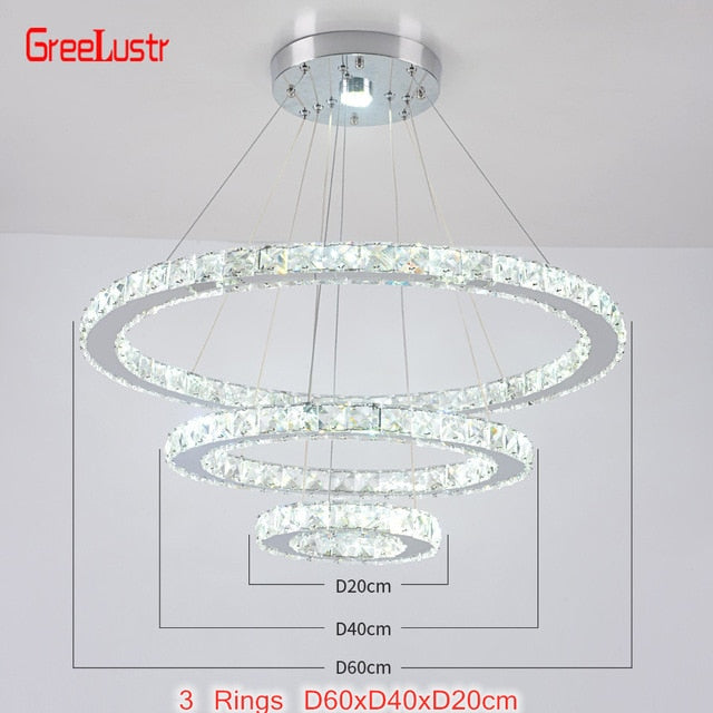 Modern K9 Crystal Led Chandelier Lights Home Lighting Chrome Lustre Chandeliers Ceiling Pendant Fixtures  For Living Room-6