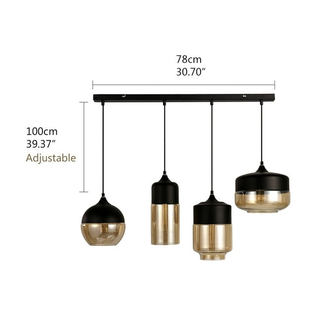 Nordic Modern loft hanging Glass Pendant Lamp Fixtures E27 E26 LED Pendant lights for Kitchen Restaurant Bar living room bedroom-19