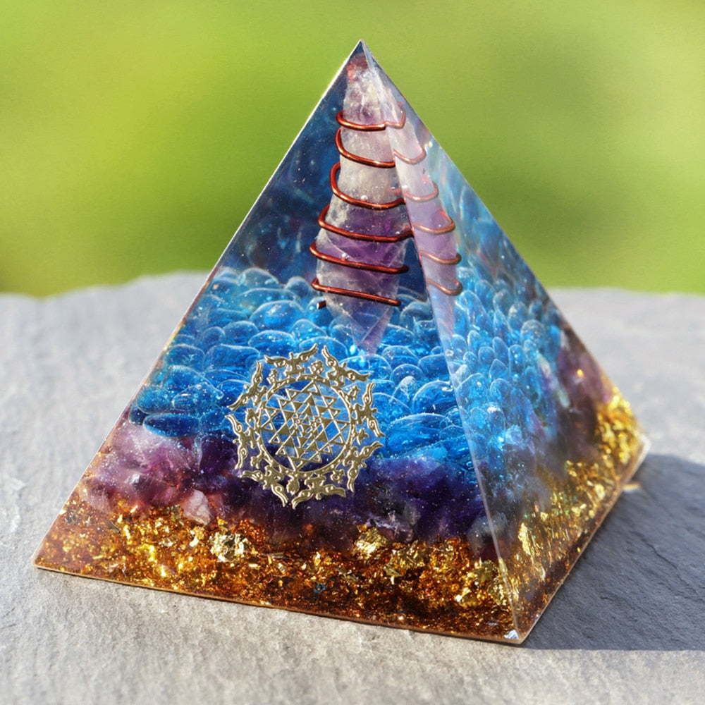 Orgonite Energy Pyramid Decoration Orgone Accumulator Stone That Changes The Magnetic Field Of Life Reiki Healing Resin Jewelry-0