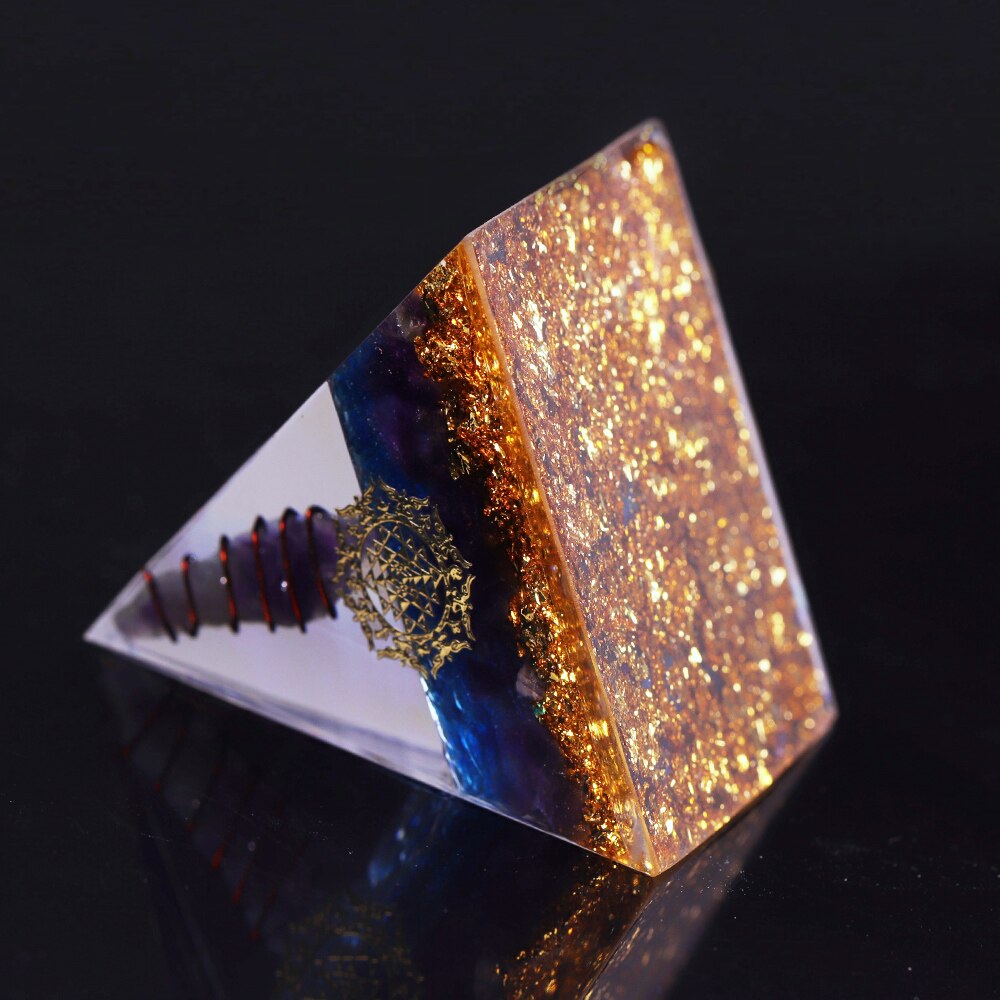 Orgonite Energy Pyramid Decoration Orgone Accumulator Stone That Changes The Magnetic Field Of Life Reiki Healing Resin Jewelry-4