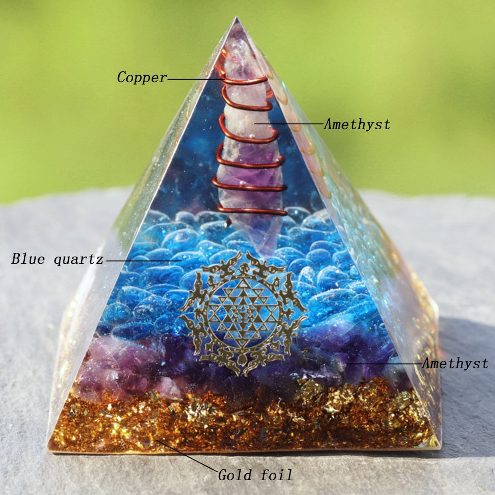 Orgonite Energy Pyramid Decoration Orgone Accumulator Stone That Changes The Magnetic Field Of Life Reiki Healing Resin Jewelry-3