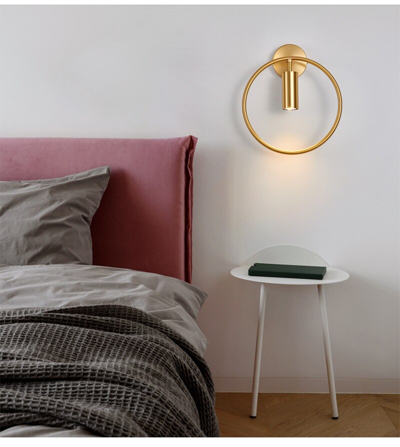 Nordic Minimalism Light luxury GU10 LED wall lamp indoor bedroom bedside living room sconces loft aisle lighting fixture-3