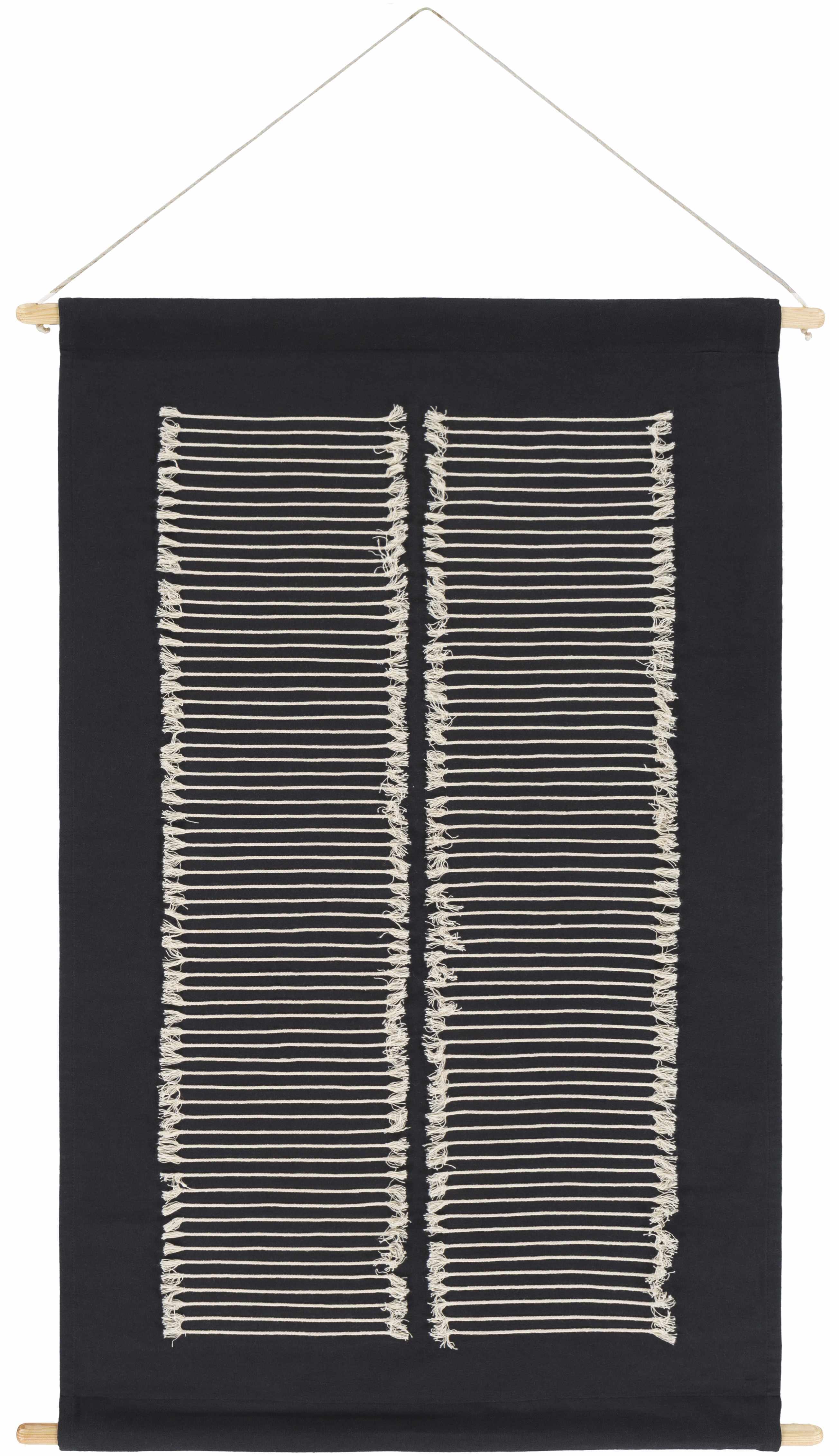 Queen Navy Fringed Wall Hanging-2