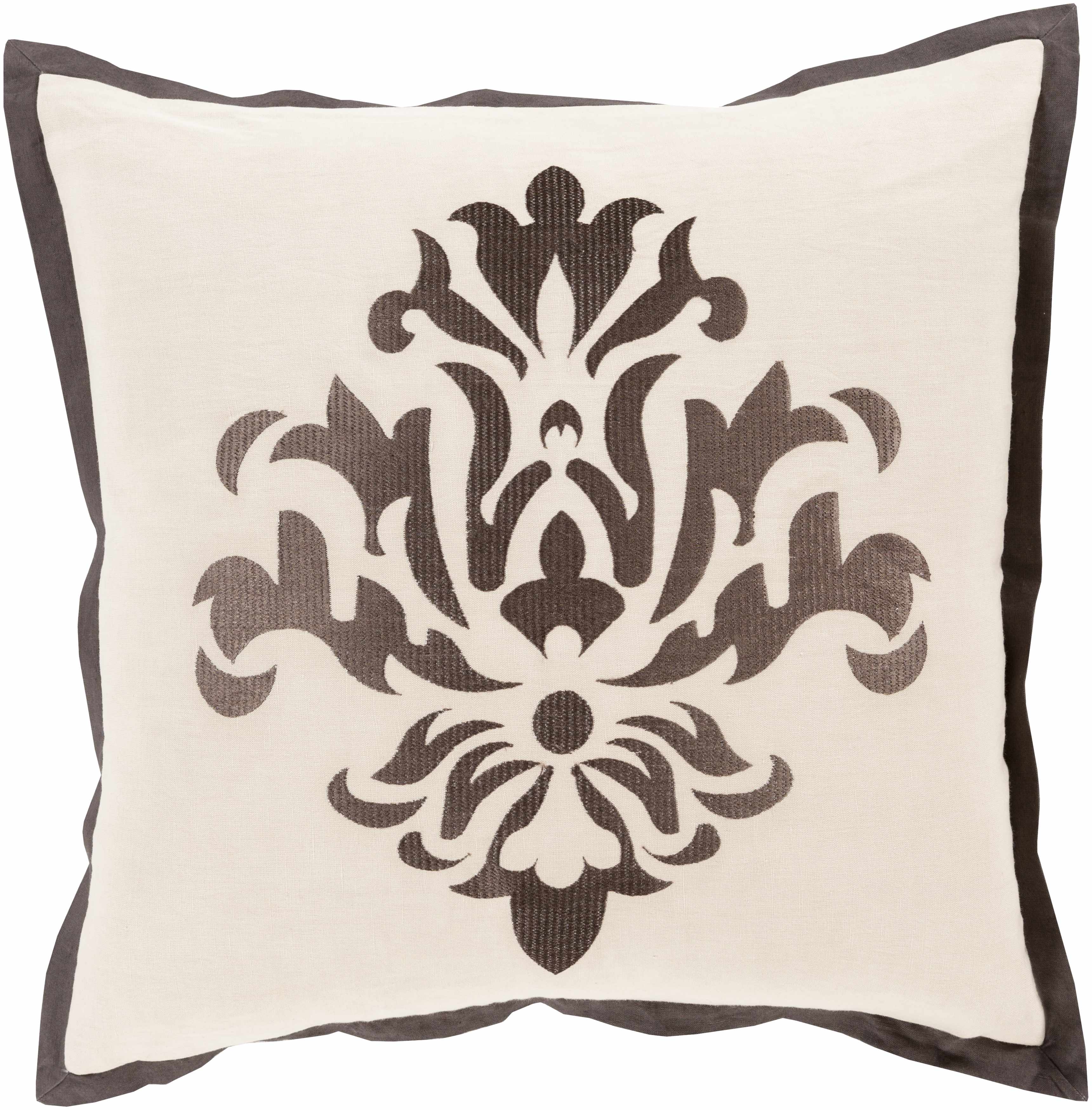 Quindalup Black Scroll Pattern Accent Pillow - Clearance-0