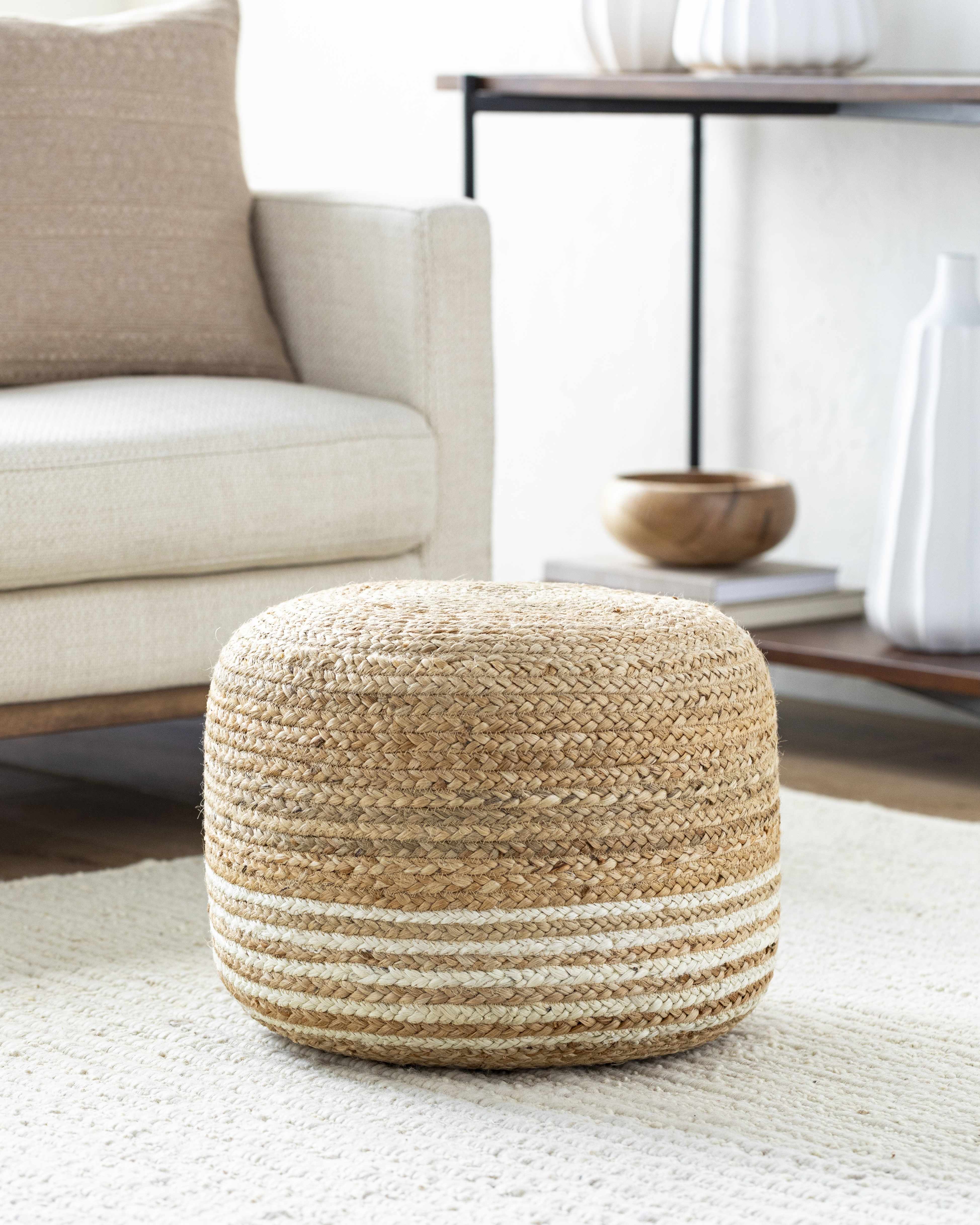 Wittingen Jute Knitted Pouf-4