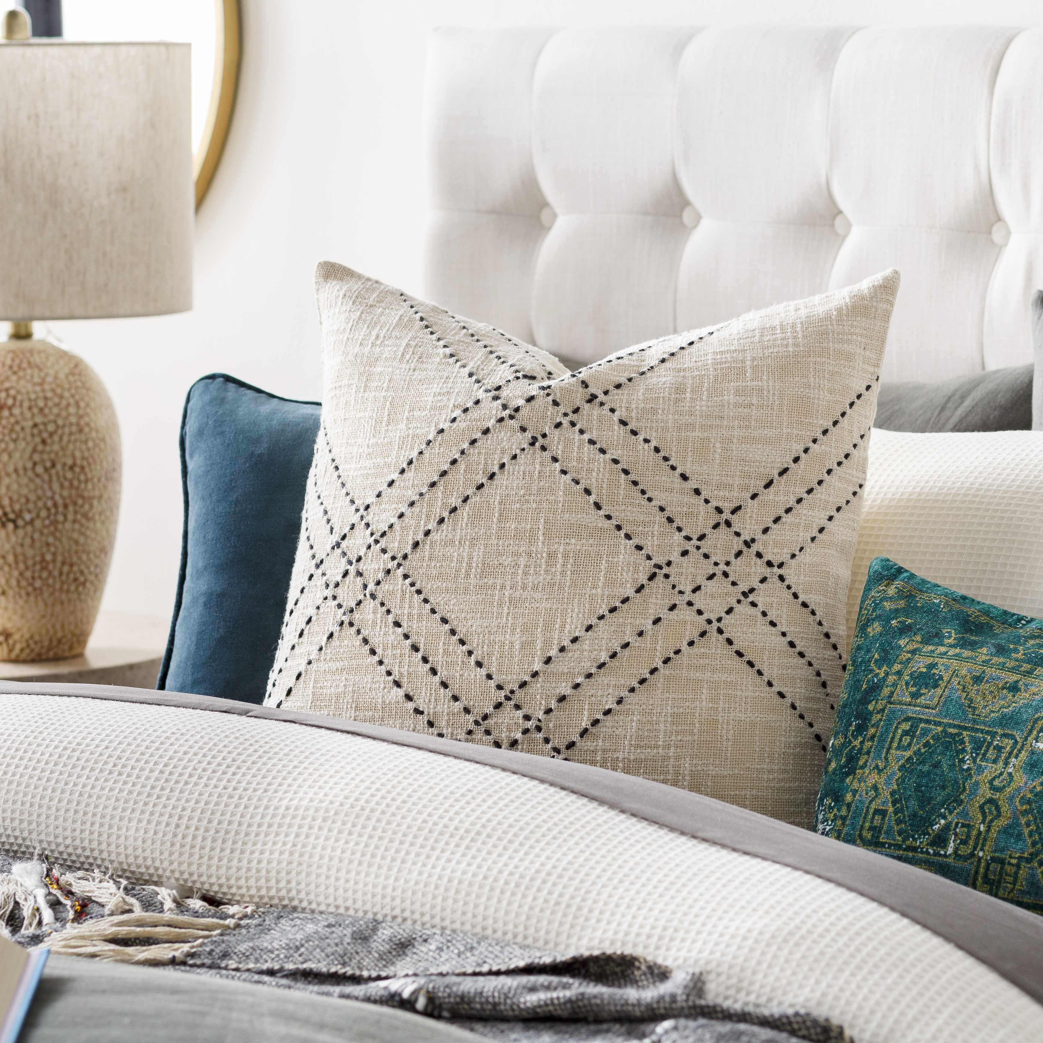 Rafi Cream Accent Pillow-0