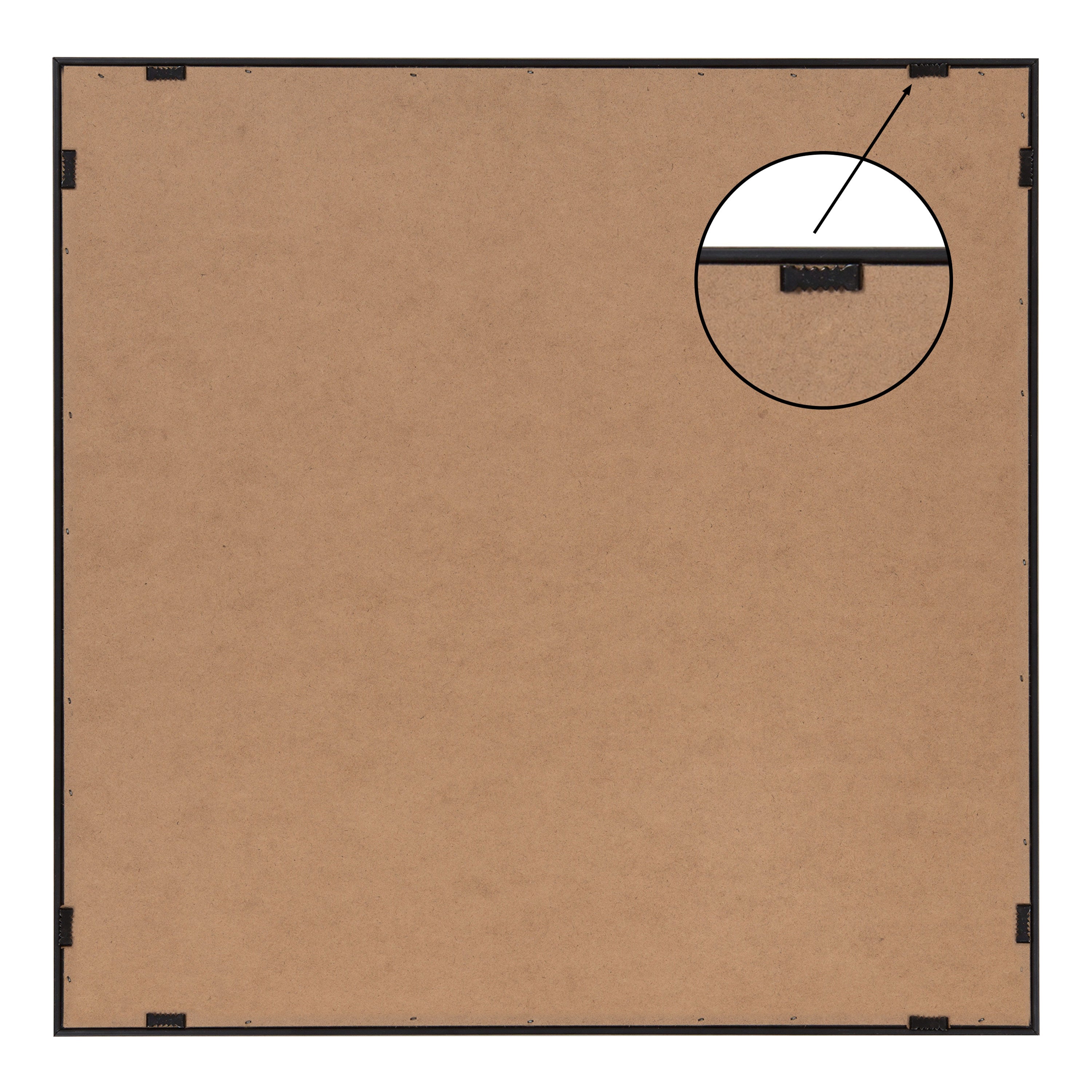 Sylvie Bold Vintage Geometric Black and White Framed Canvas by The Creative Bunch Studio