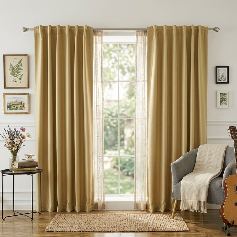 Best Home Fashion Premium Thermal Insulated Blackout Curtains set, 52x108