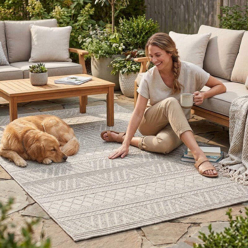 Home Decorators Collection Mizza  5 Ft. X 7 Ft. Indoor/Outdoor Area Rug