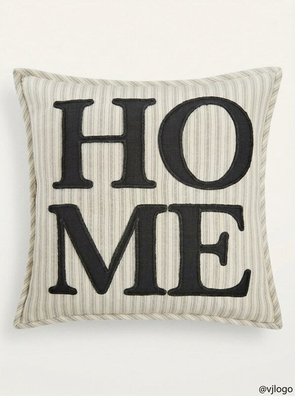 Lacourte Home Stripe Pillow -20x20/Black