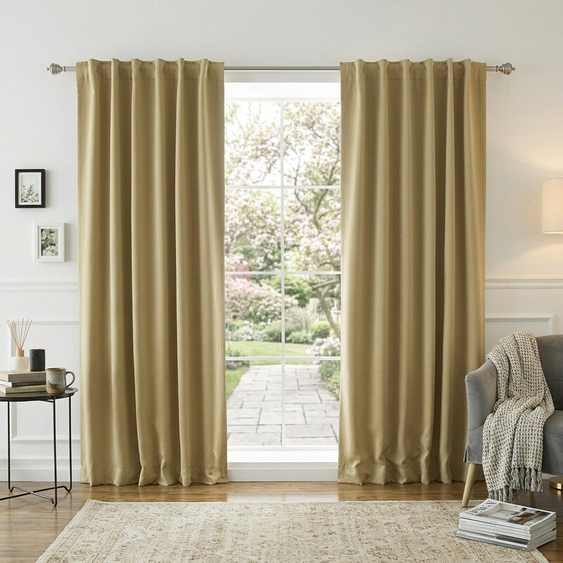 Best Home Fashion Premium Thermal Insulated Blackout Curtains set, 52x108