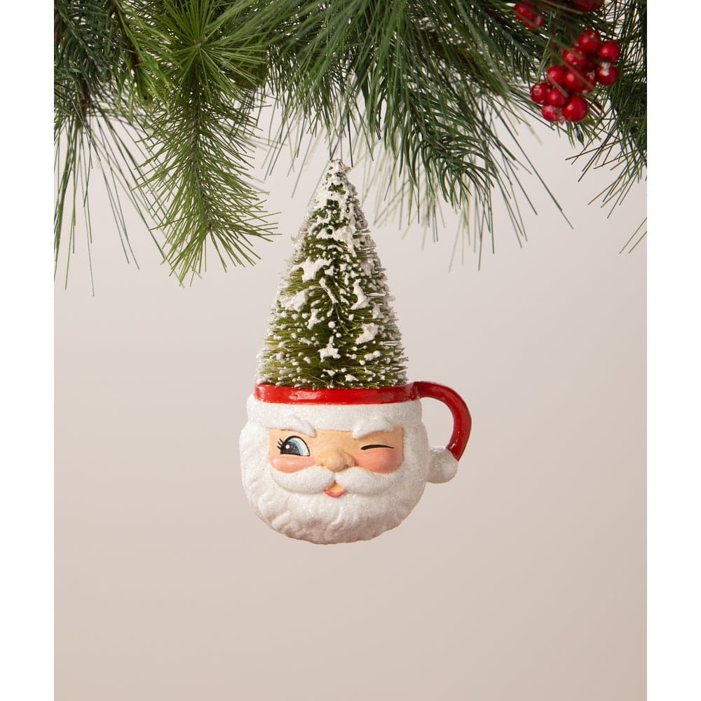 Retro Santa Mug Ornament by Bethany Lowe Designs-1