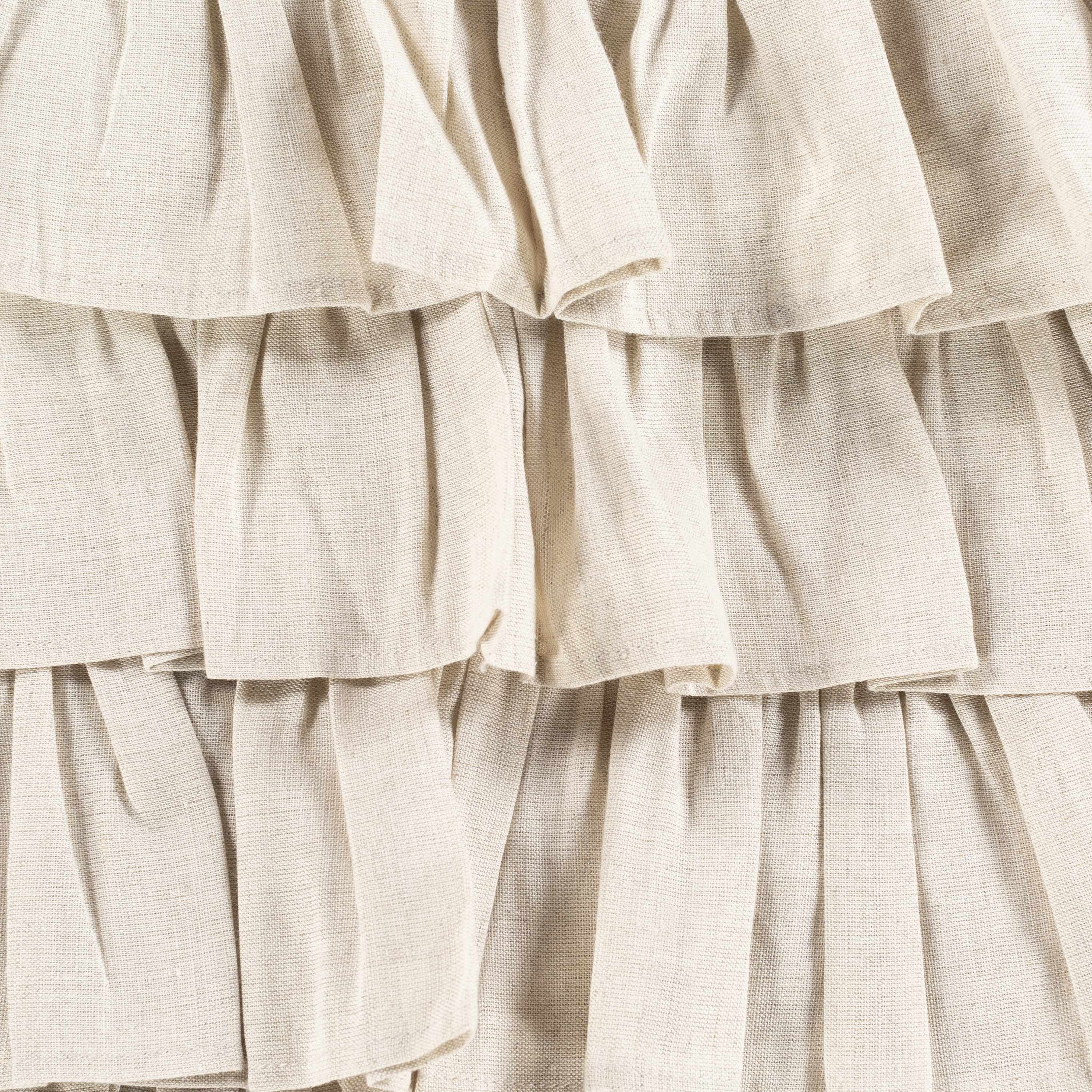 Revere Beige Ruffled Lumbar Pillow - Clearance-1