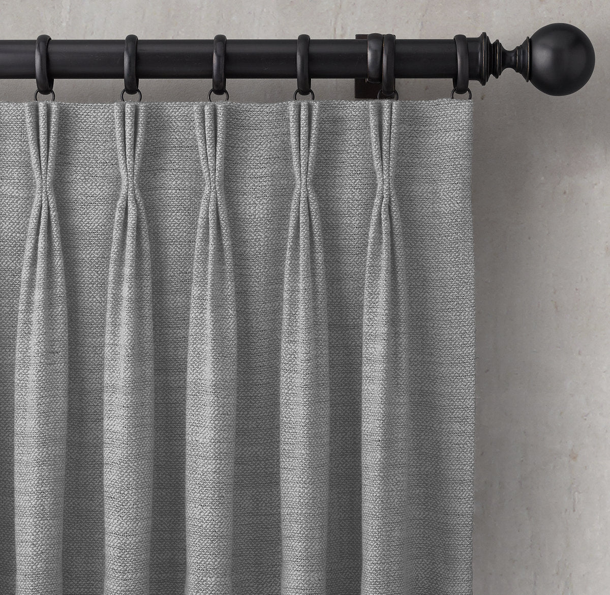 Organic Basketweave Linen Curtains with Blackout/Light Filtering Liner | Pinch Pleat | 17 Colours | Made in the UK | The Organic Habitat-0