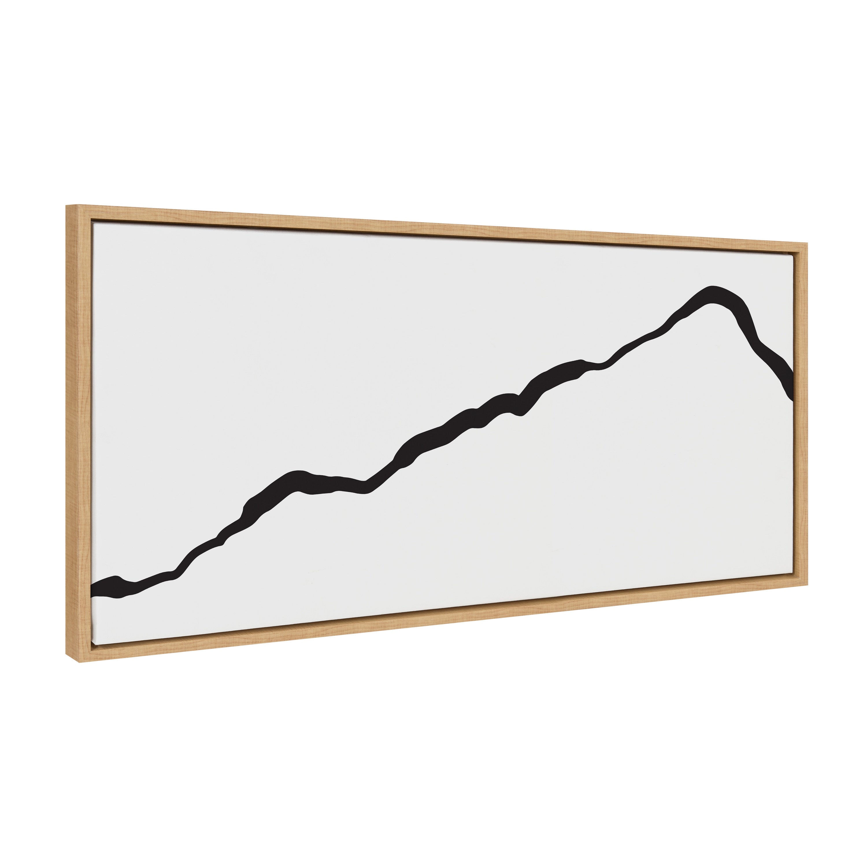 Sylvie Elevated Abstract Minimalist Mountain Landscape Framed Canvas by The Creative Bunch Studio