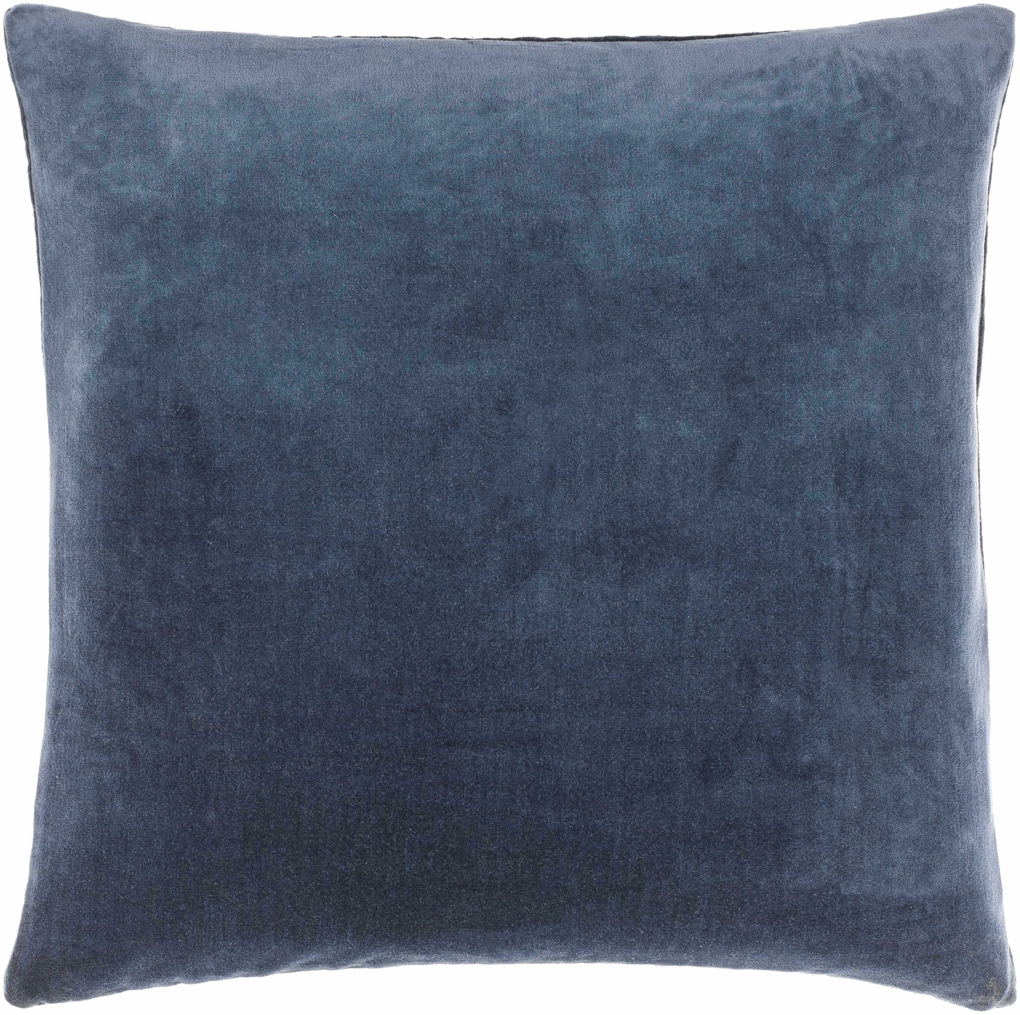 Rahiq Blue Border Cotton Throw Pillow - PRHOMZ
