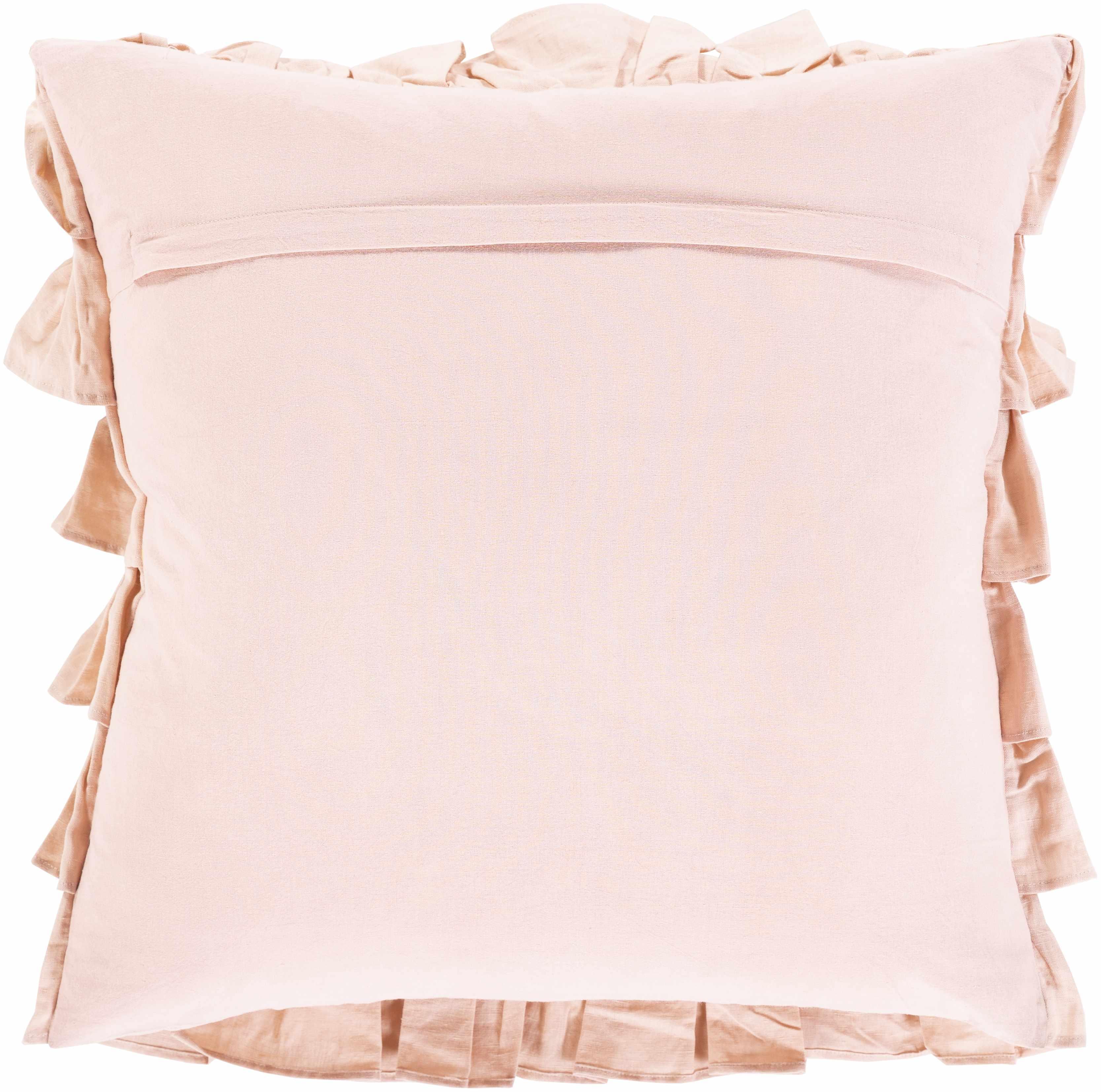 Ruidoso Pink Ruffled Square Throw Pillow - Clearance - PRHOMZ