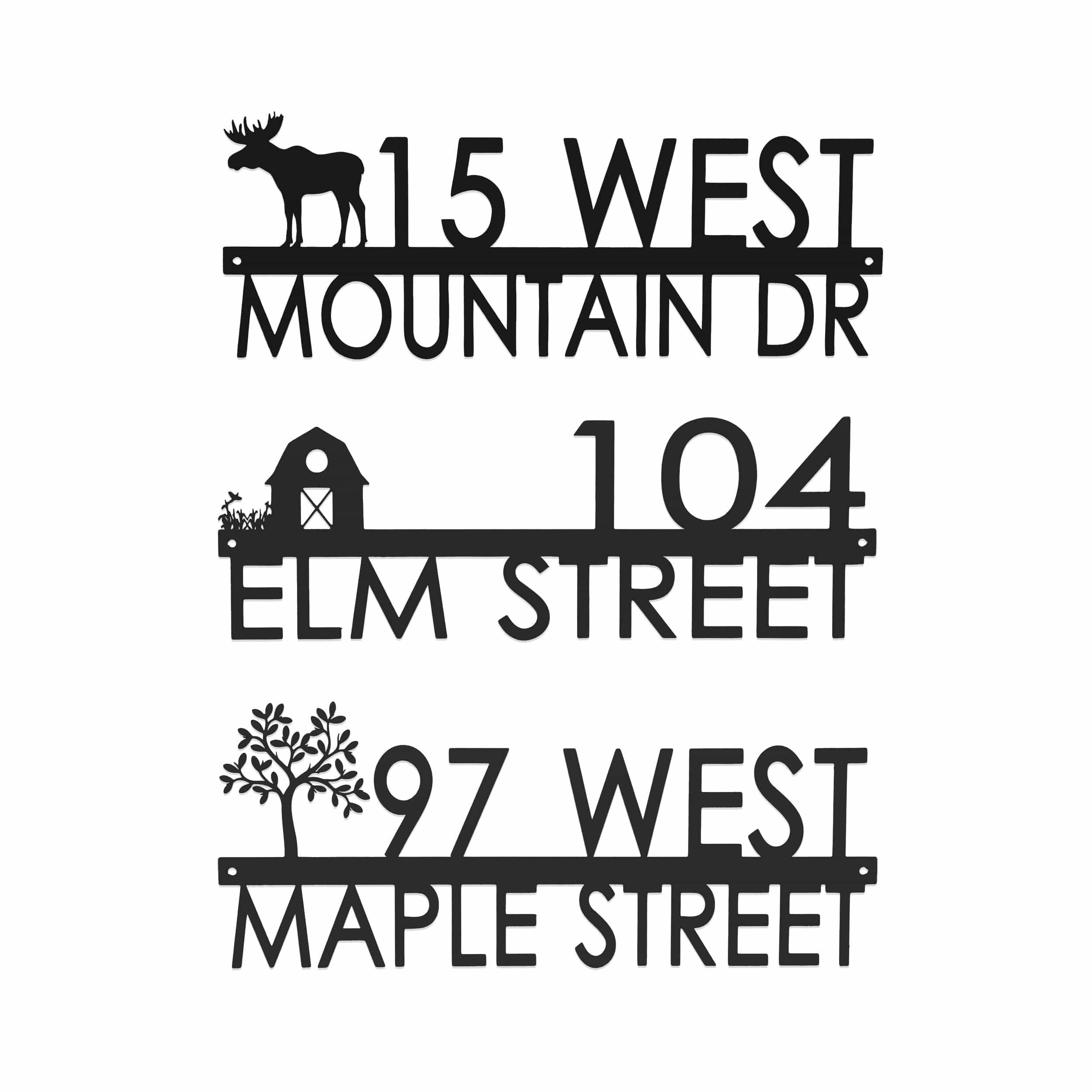 [COL] Modern Outdoor House Numbers - 9 Styles - Personalized Address Signs for House