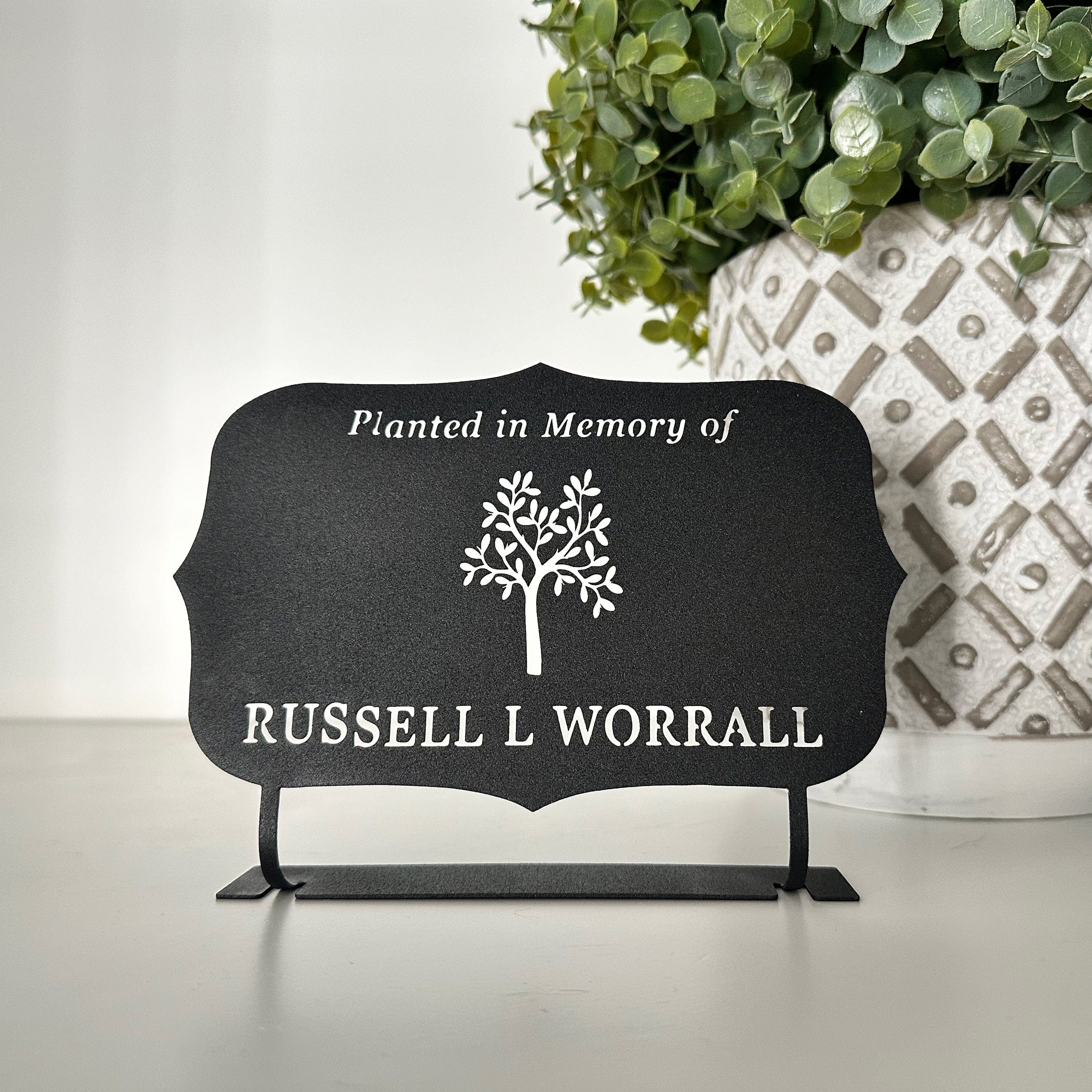 [COL] Tree Memorial Plaque - Planted in Memory Of - Cemetery Decorations Grave Markers for Cemetery Memorial Plaques