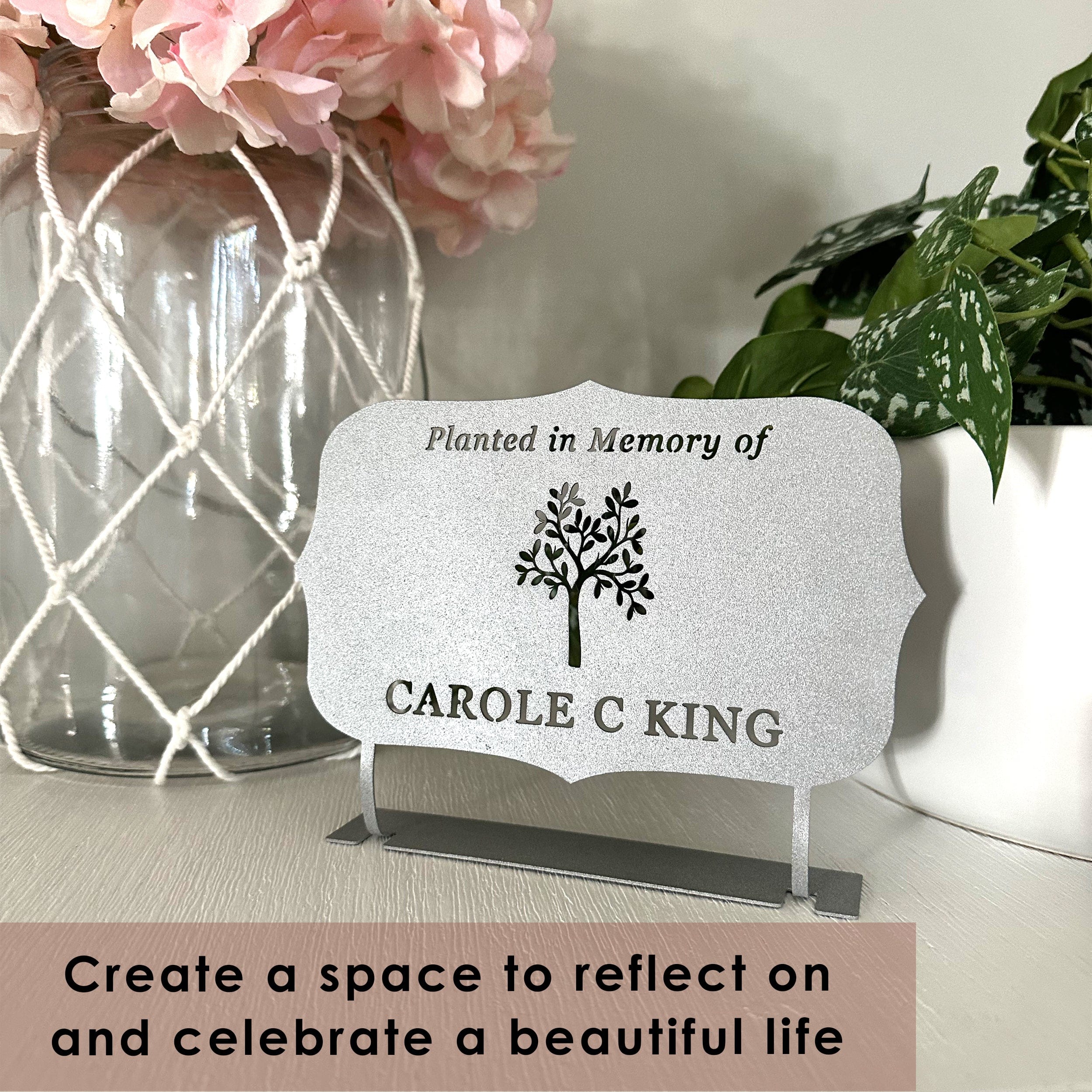 [COL] Tree Memorial Plaque - Planted in Memory Of - Cemetery Decorations Grave Markers for Cemetery Memorial Plaques