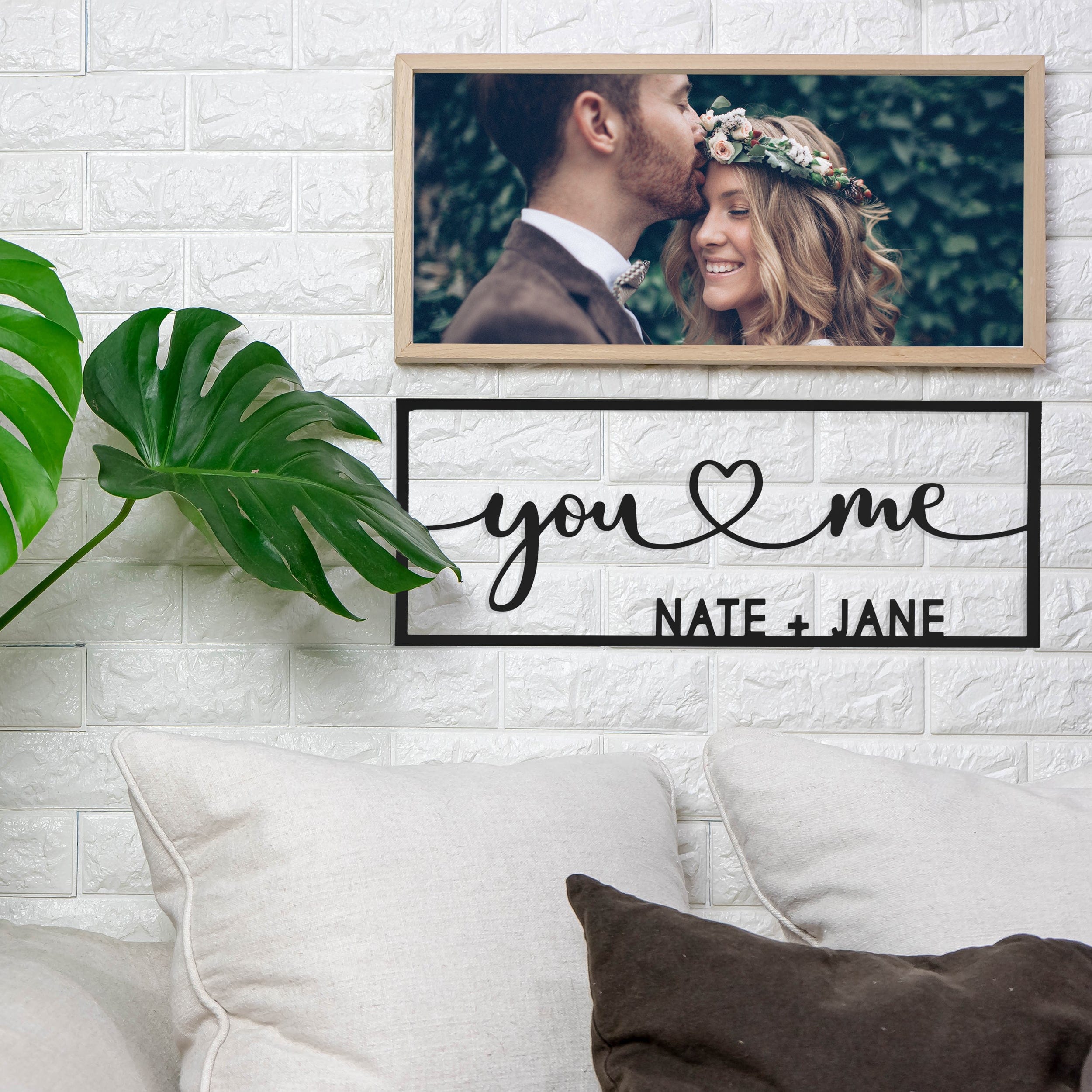 [COL] So Happy Together Personalized Name Sign - You And Me sign for bedroom or wedding