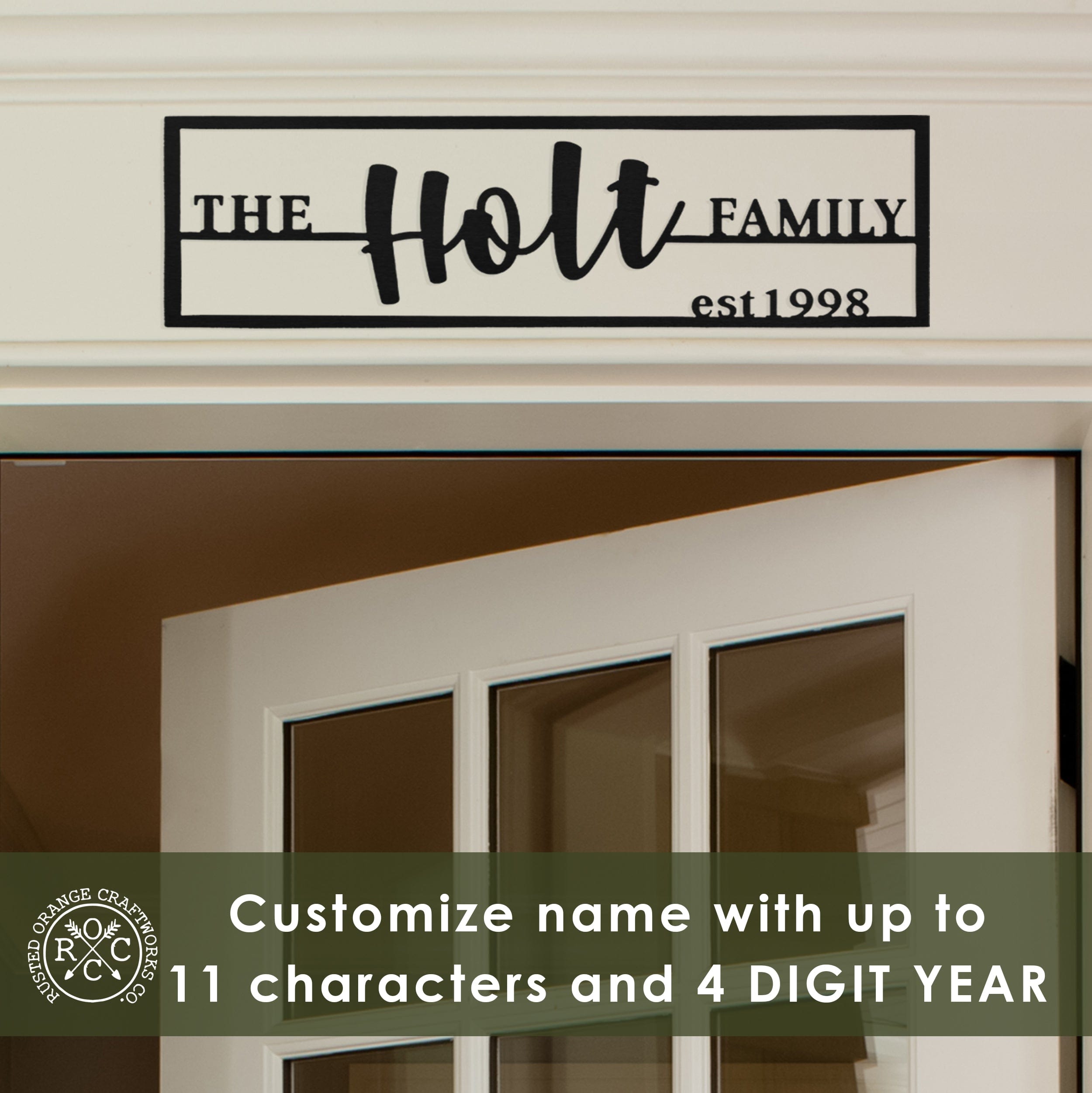[COL] Family Name Plaque - Personalized Last Name Established Sign for Home