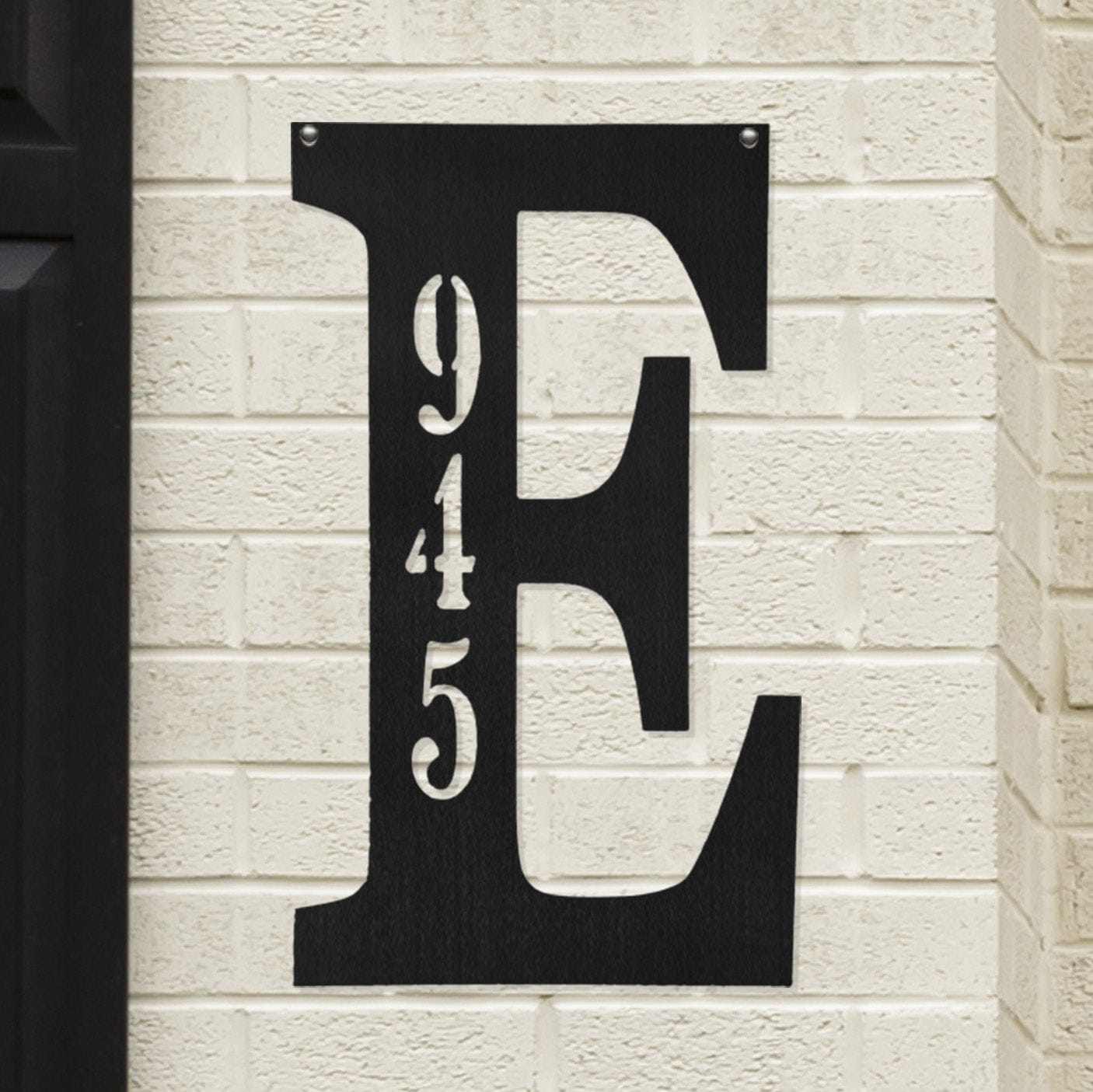 [COL] Letter Address Plaque - 3 Sizes - Metal Personalized Address Numbers for House