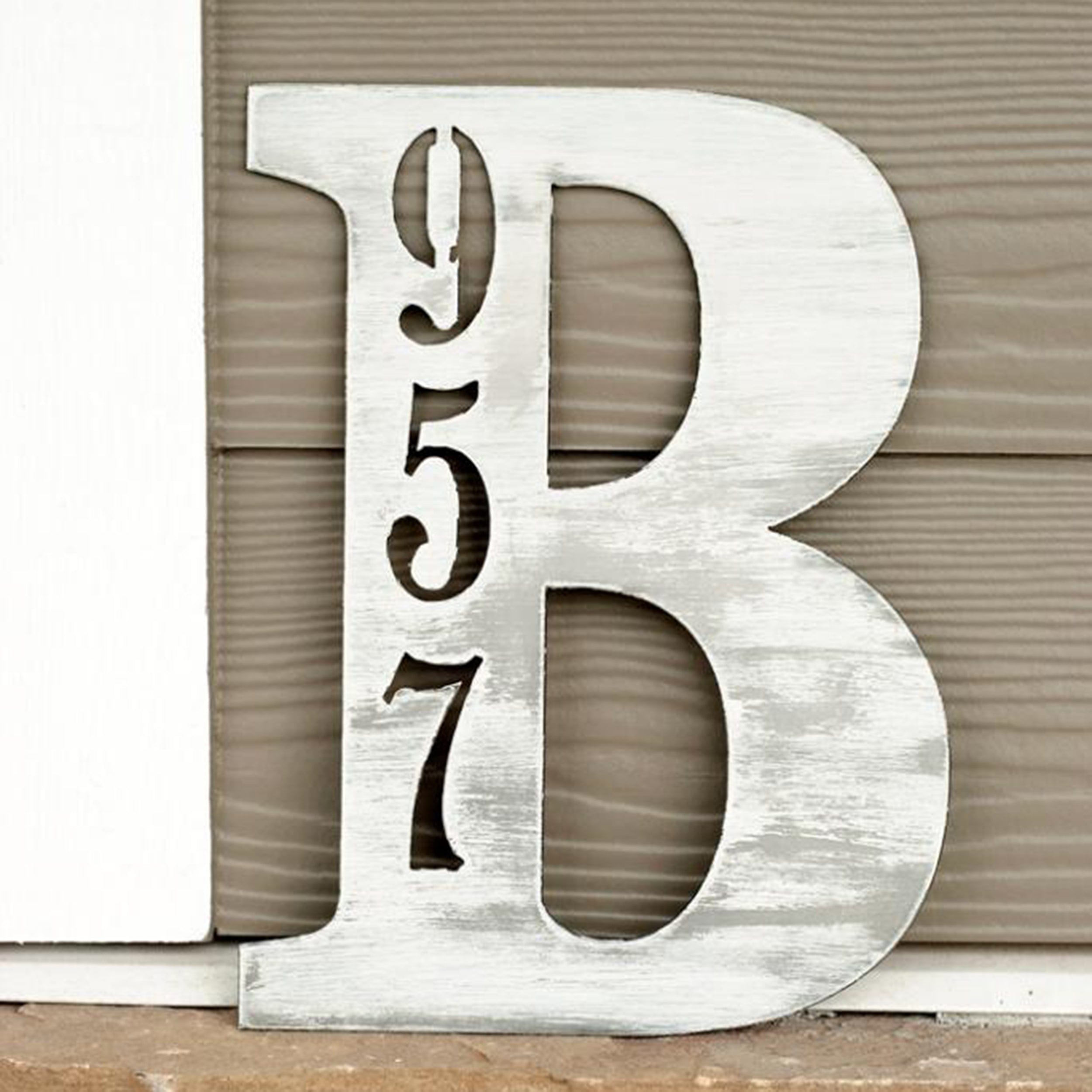 [COL] Letter Address Plaque - 3 Sizes - Metal Personalized Address Numbers for House