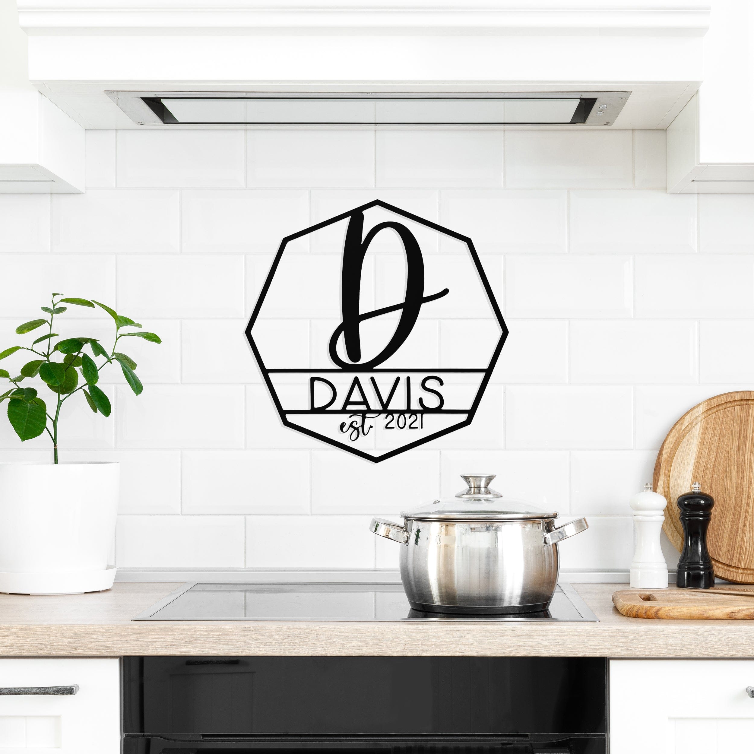 [COL] Ashton Monogram - 2 Sizes - Personalized Last Name Metal Signs