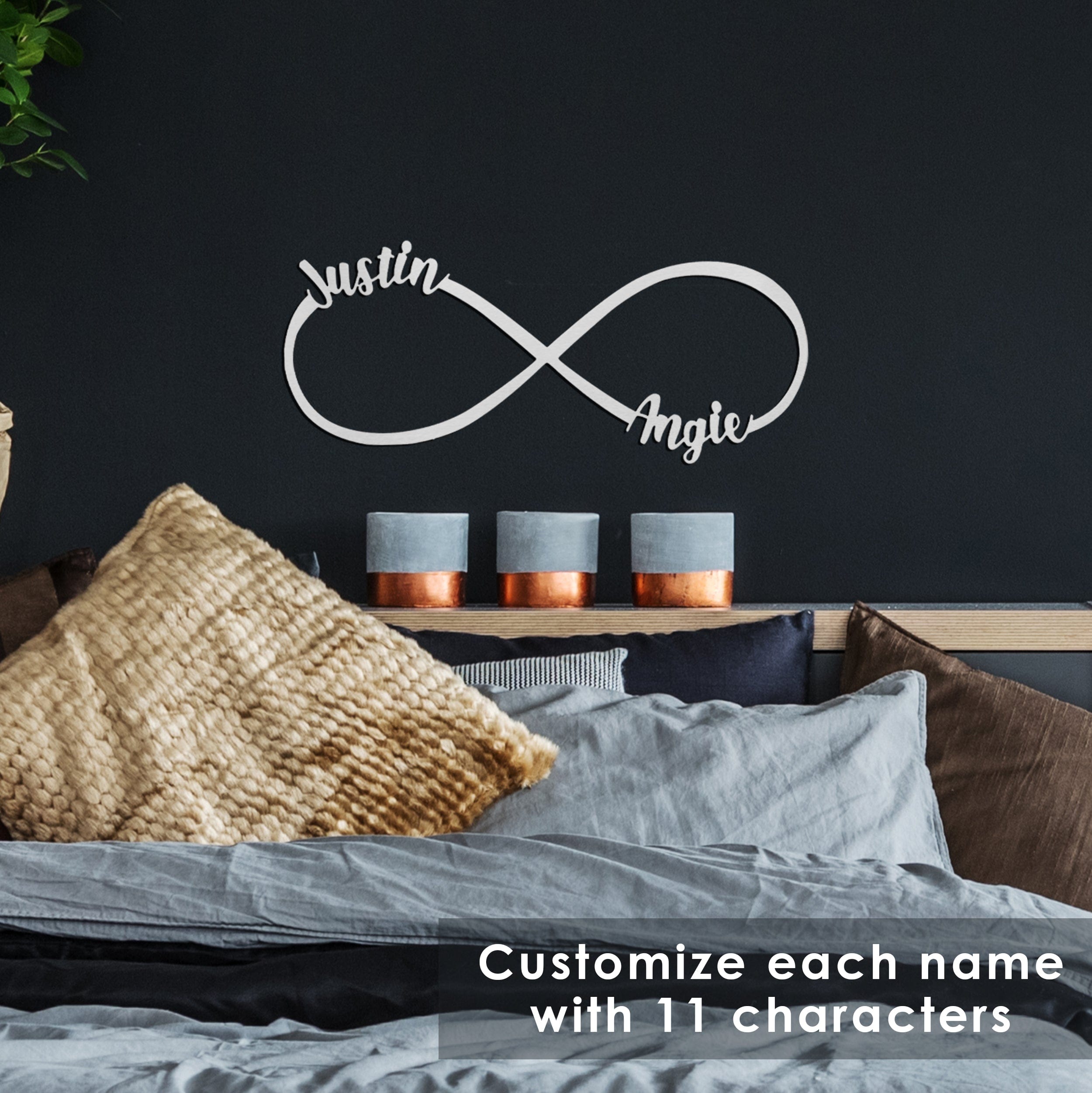 [COL] Infinity Sign- bedroom wall decor for couples, anniversary and wedding, eternity symbol