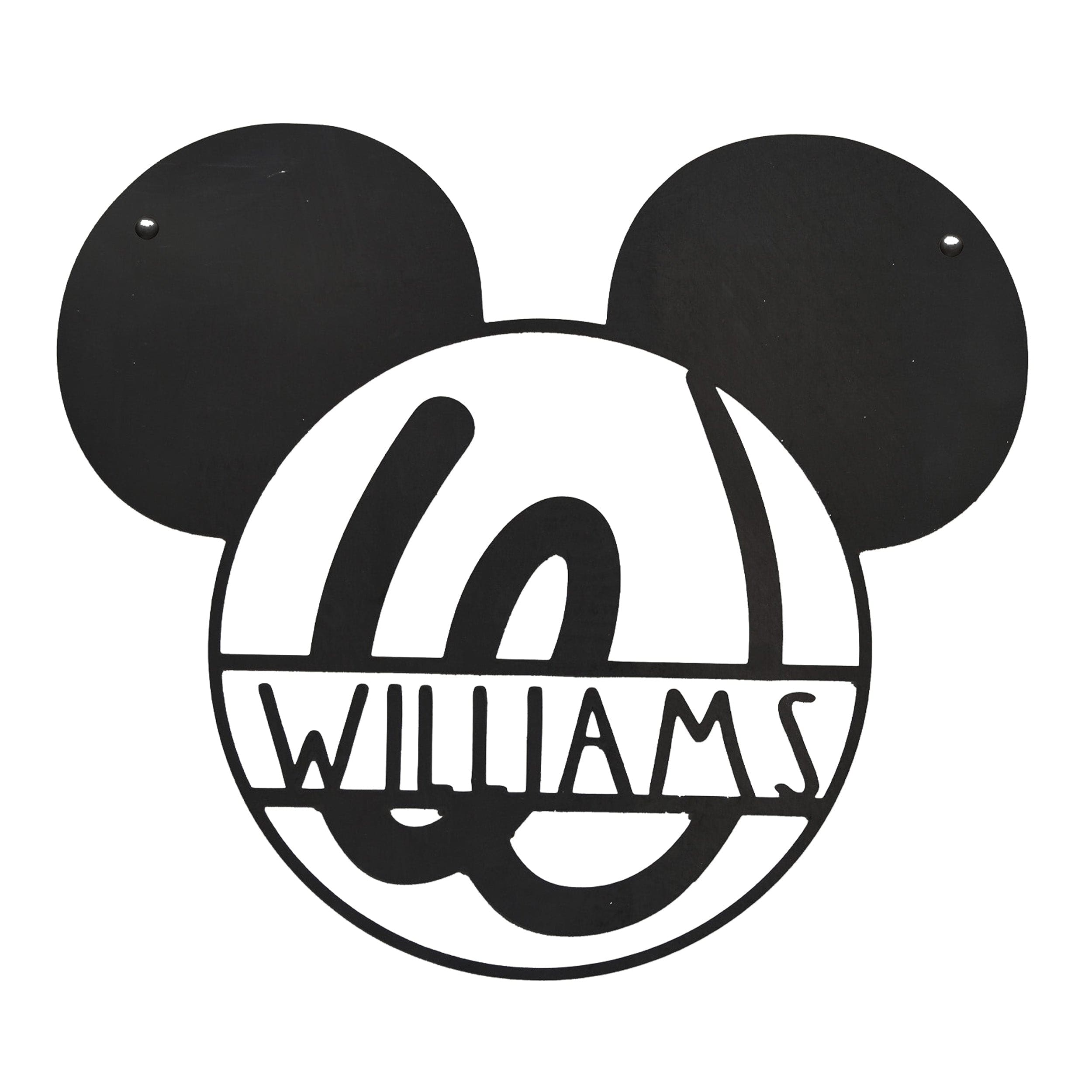 [COL] Mouse Ears and Castle Monogram - Personalized Name Sign For Kids Room