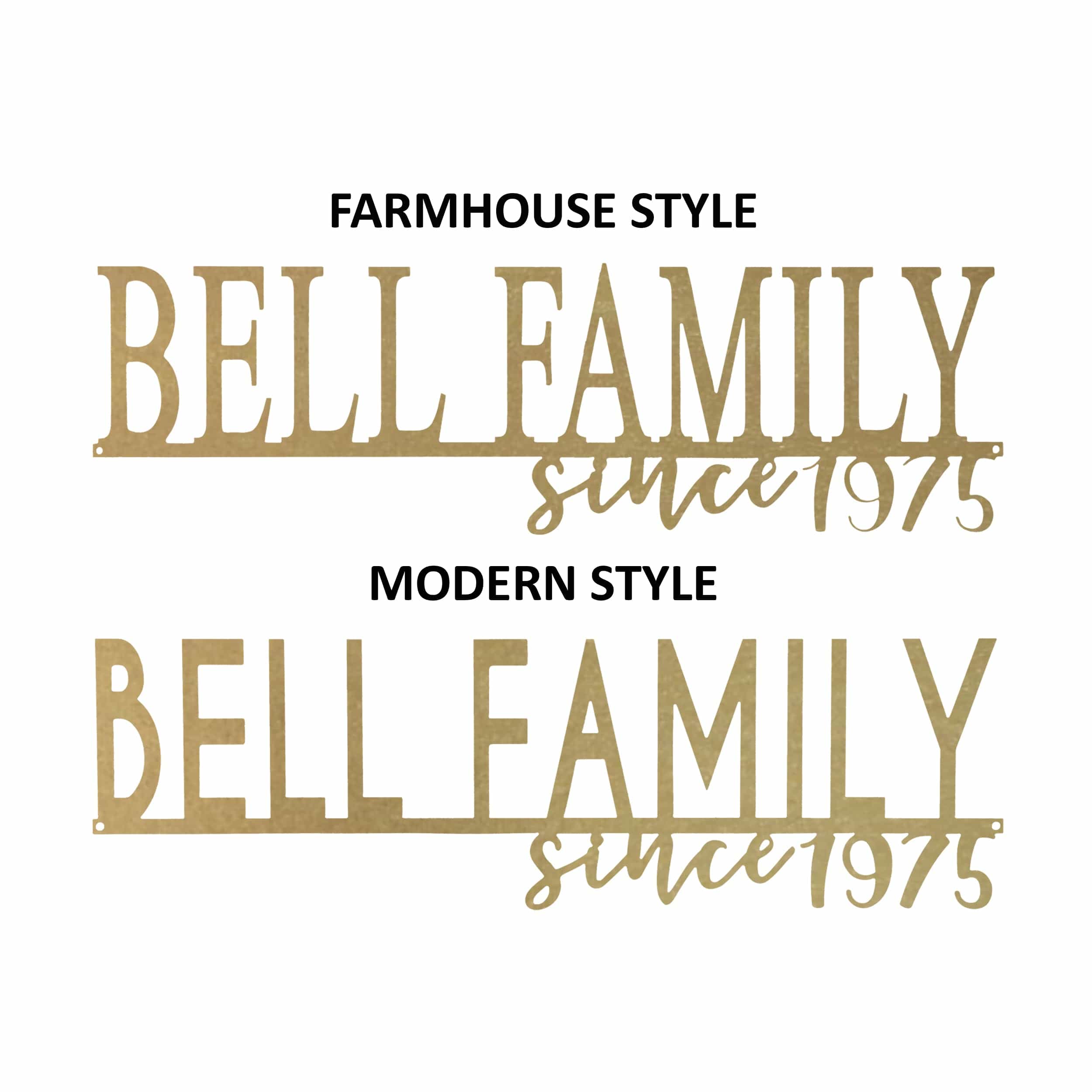 [COL] Our Happy Family  - 2 Styles Personalized Family Name Signs For Home Decor