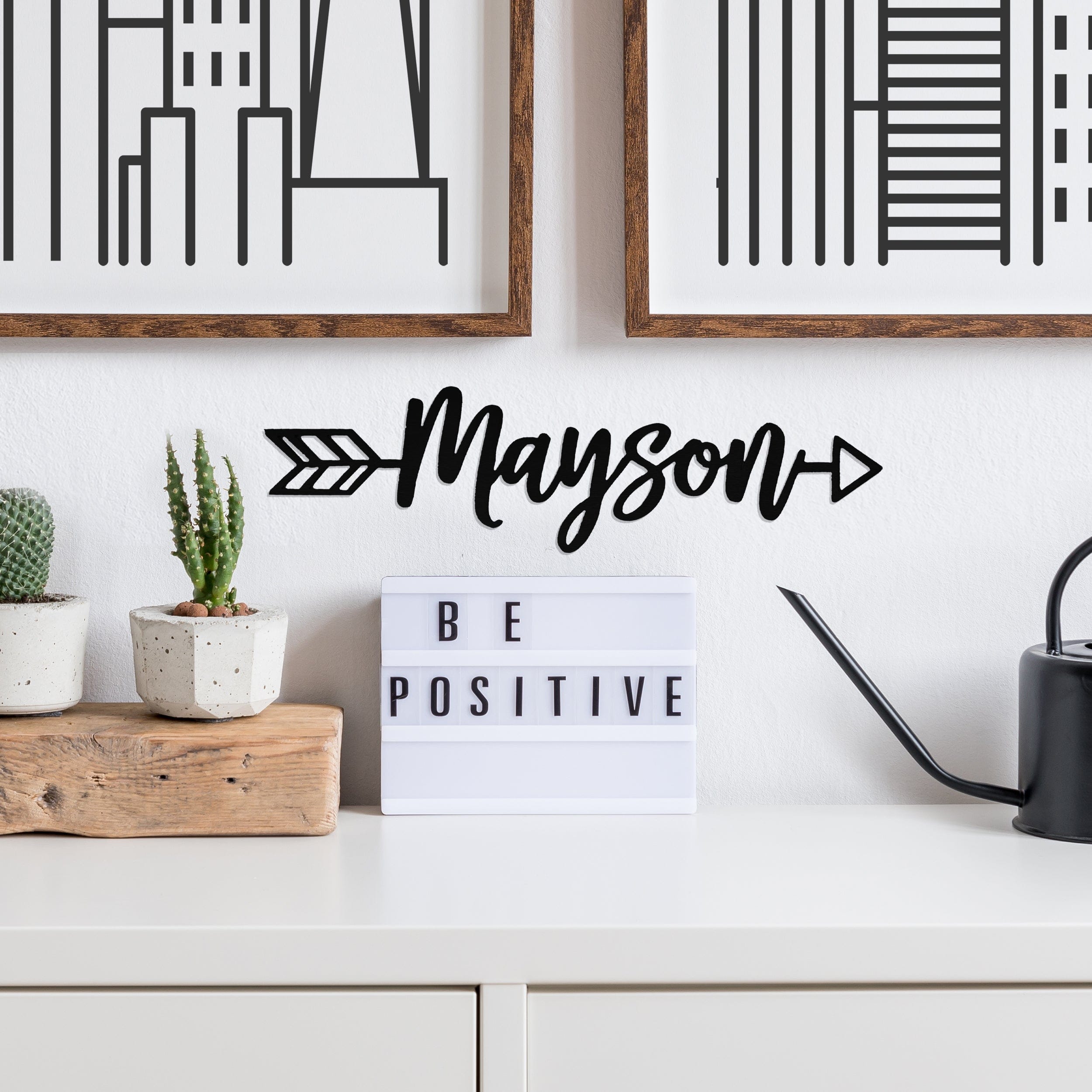 [COL] Sweets Arrow - 5 Styles - Personalized Metal Name Sign for Wall Decor
