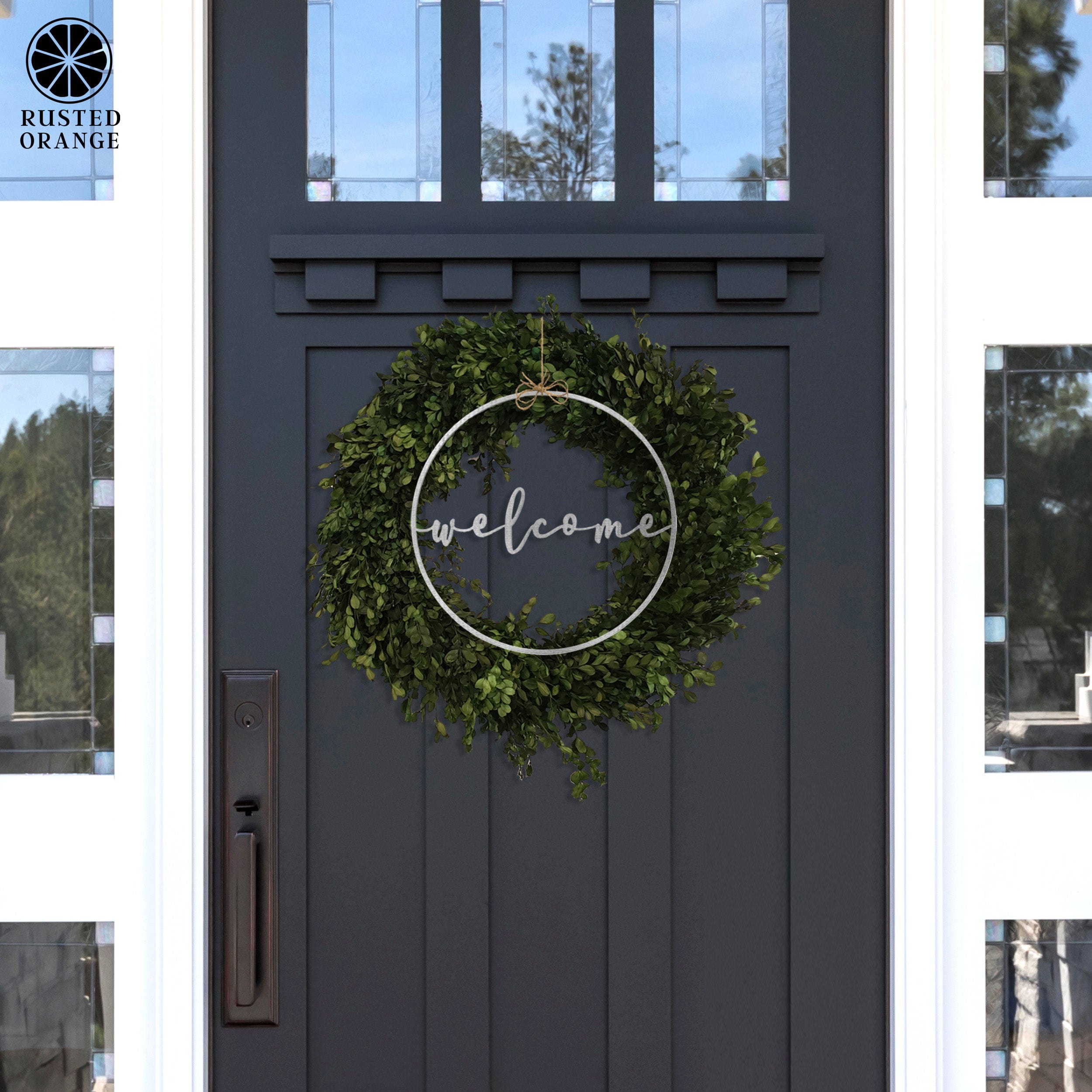 [COL] Welcome Circle Greeting - Welcome Home Outdoor Sign for Front Door