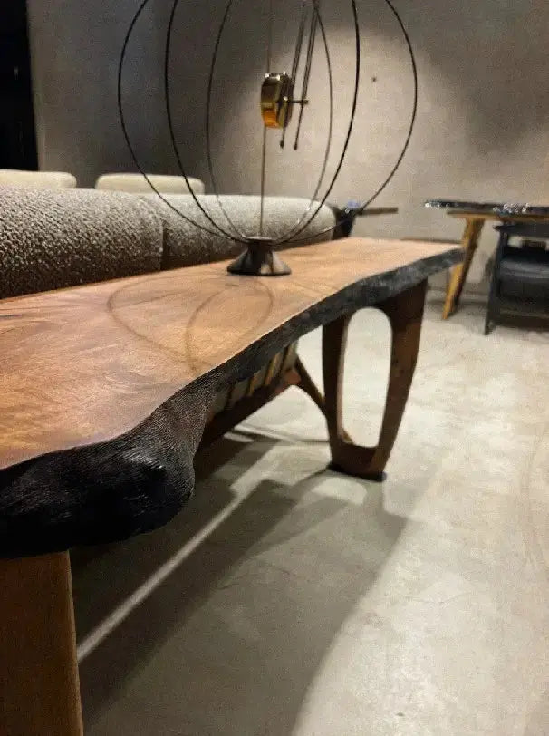 Rustic Console And Sofa Table Made Of Walnut