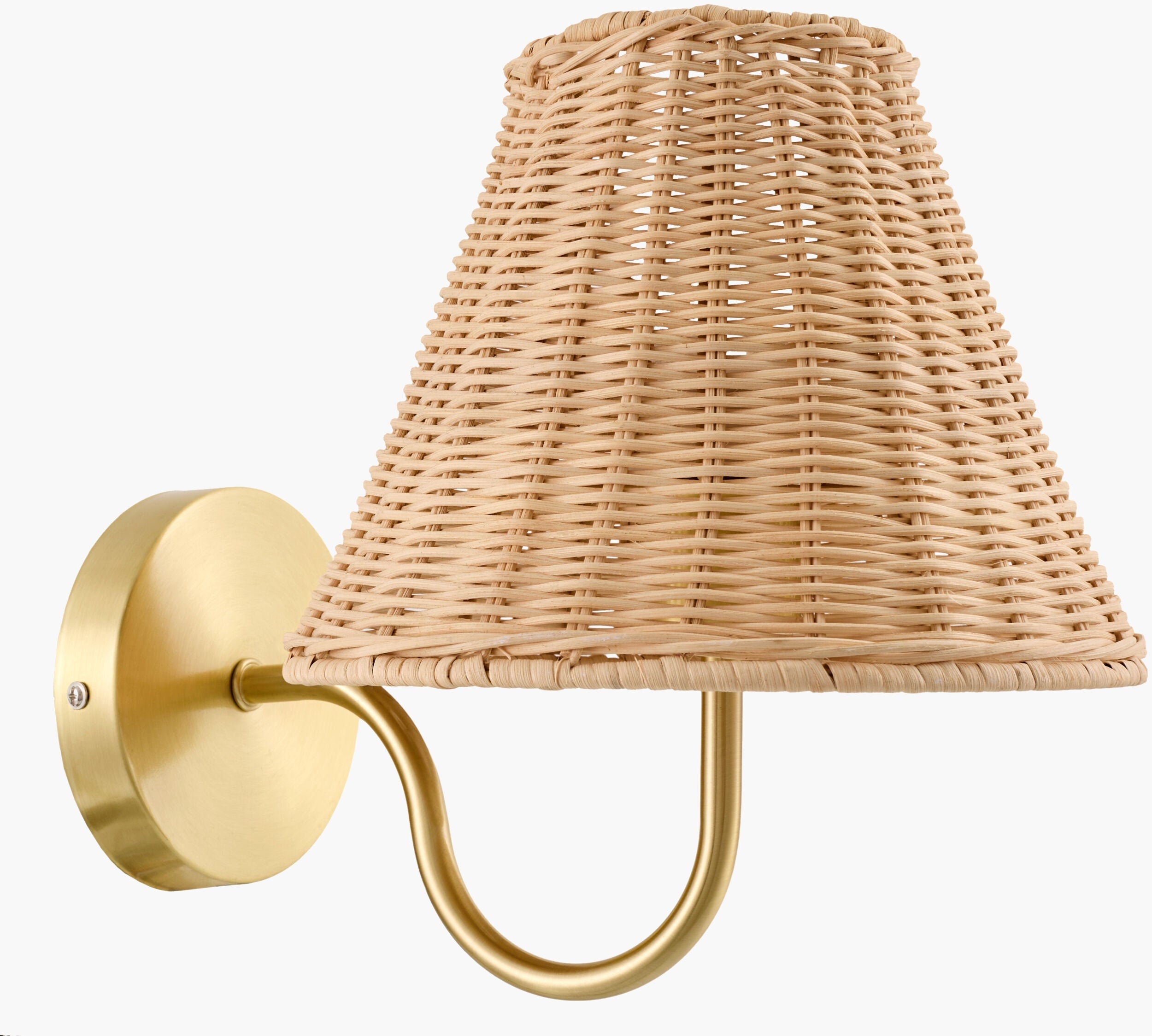 Orange Traditional Wall Sconce with rattan details for hallway or bedroom lighting-0
