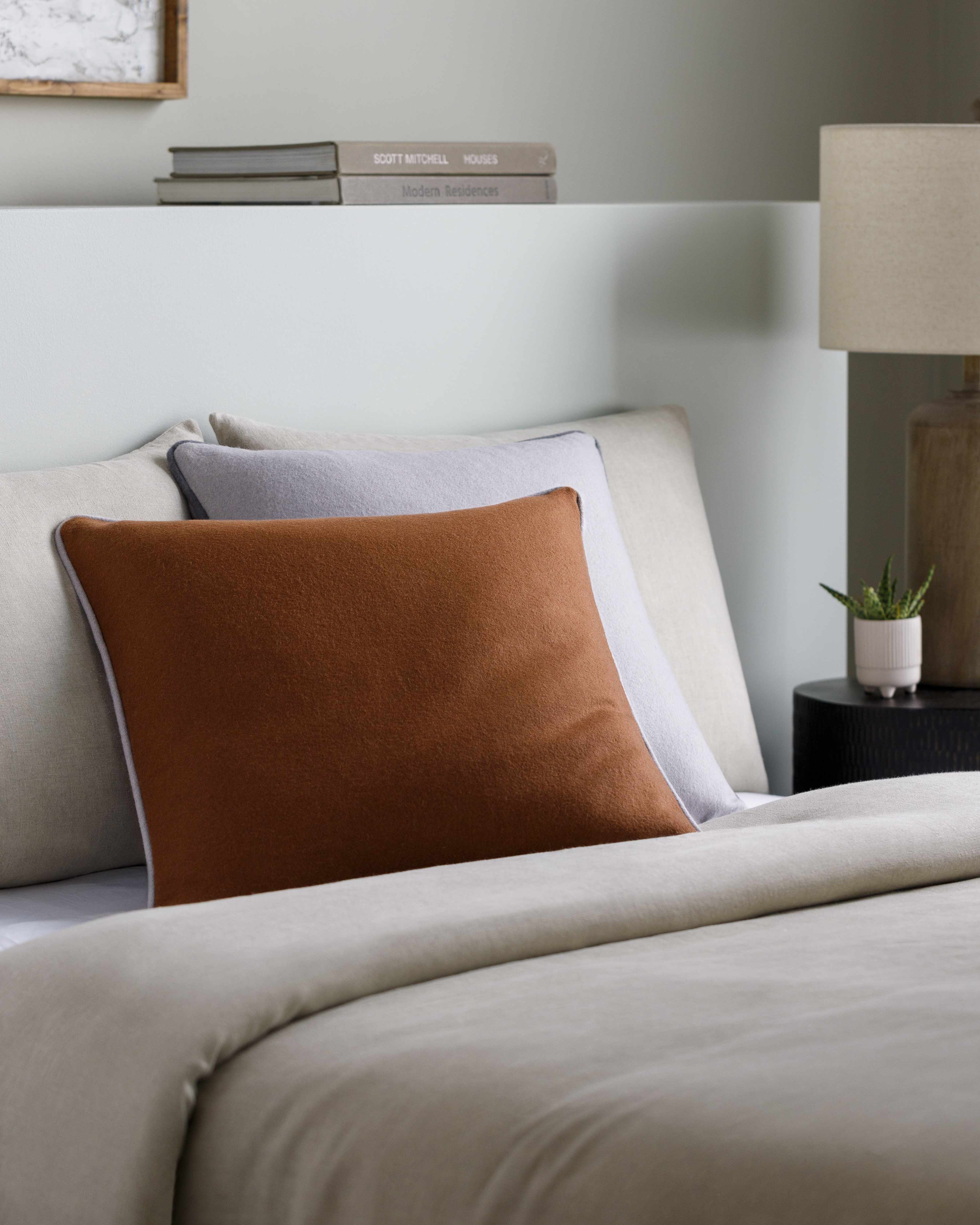 Rizzo Brown Wool Square Throw Pillow-0