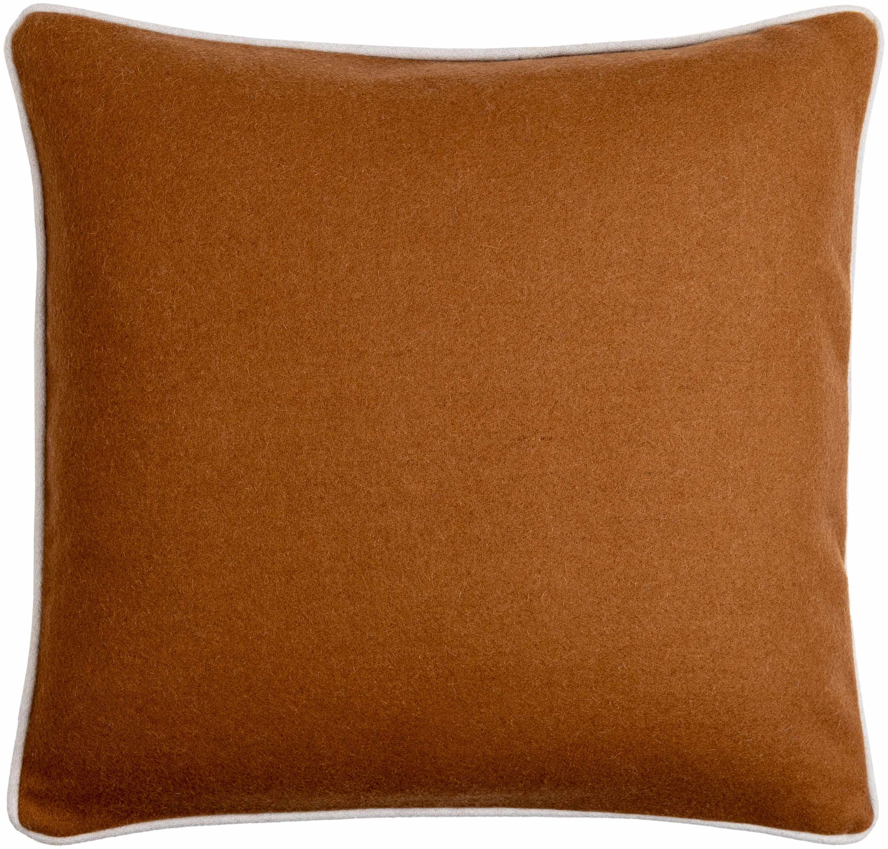 Rizzo Brown Wool Square Throw Pillow-1